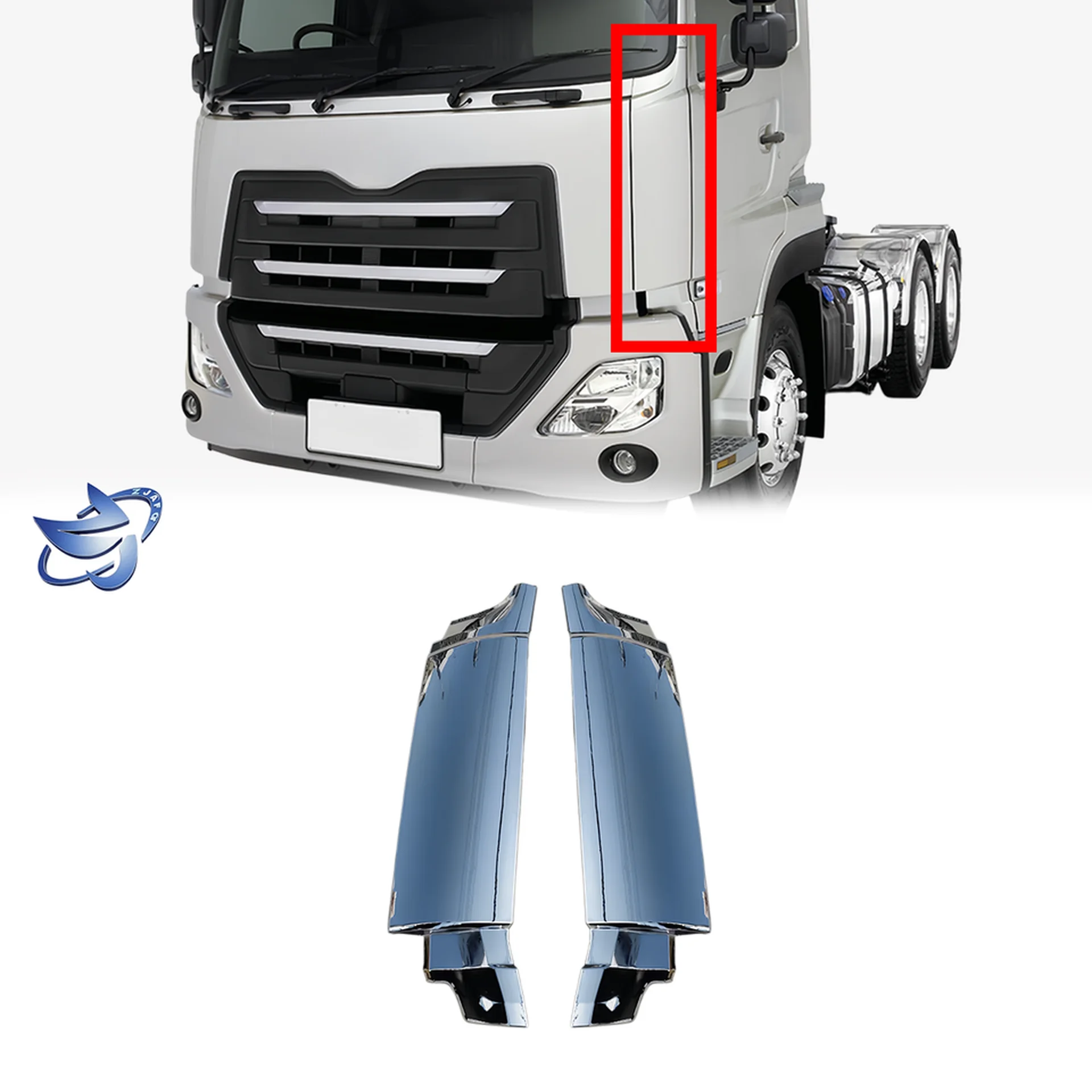 Chrome Plastic Corner Panel for Nissan UD / Quon
