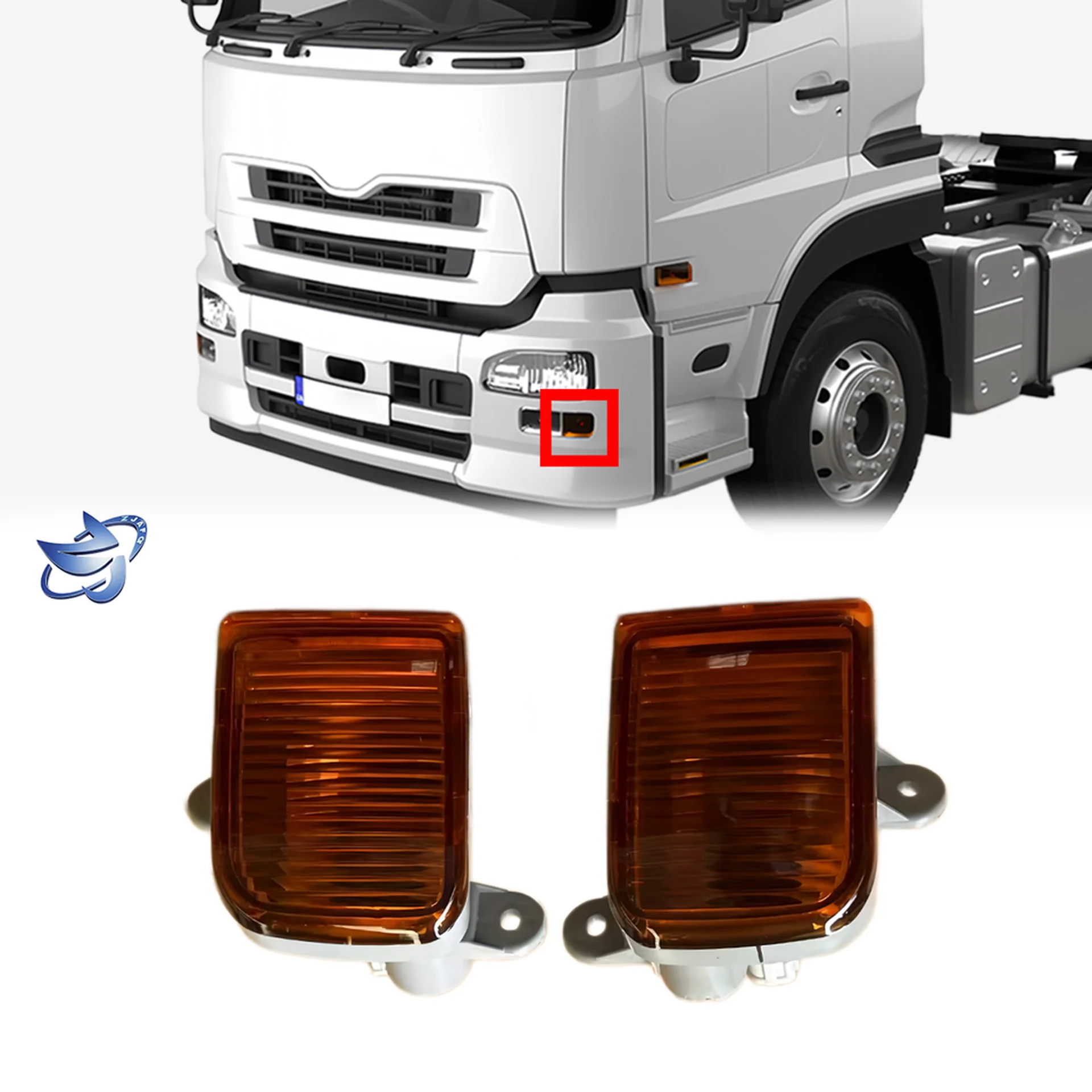 24V / 12V24V 9*13CM Plastic Fog Lamp for Nissan UD / Quon