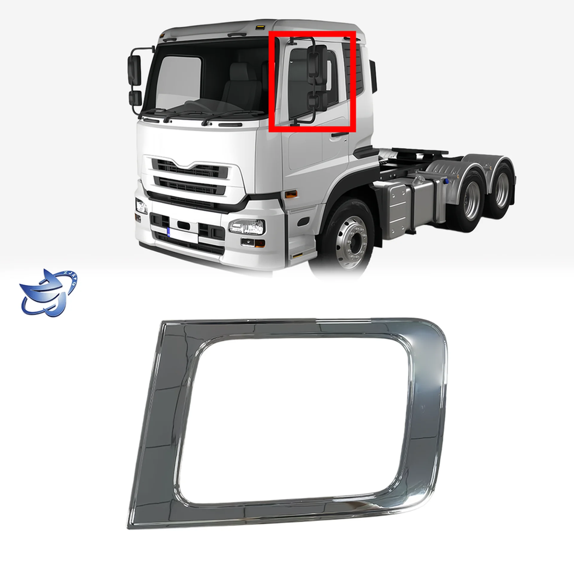 Chrome Plastic Door / Window Trim for Nissan UD / Quon