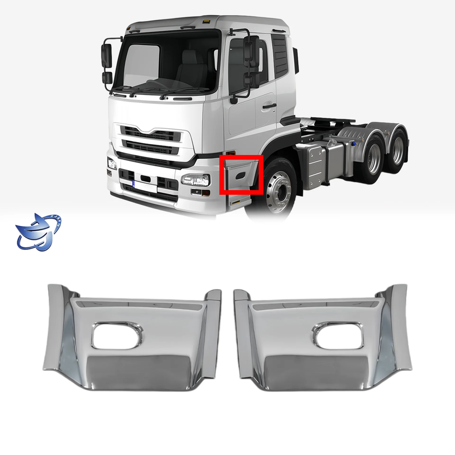 Chrome Plastic Step Panel for Nissan UD / Quon