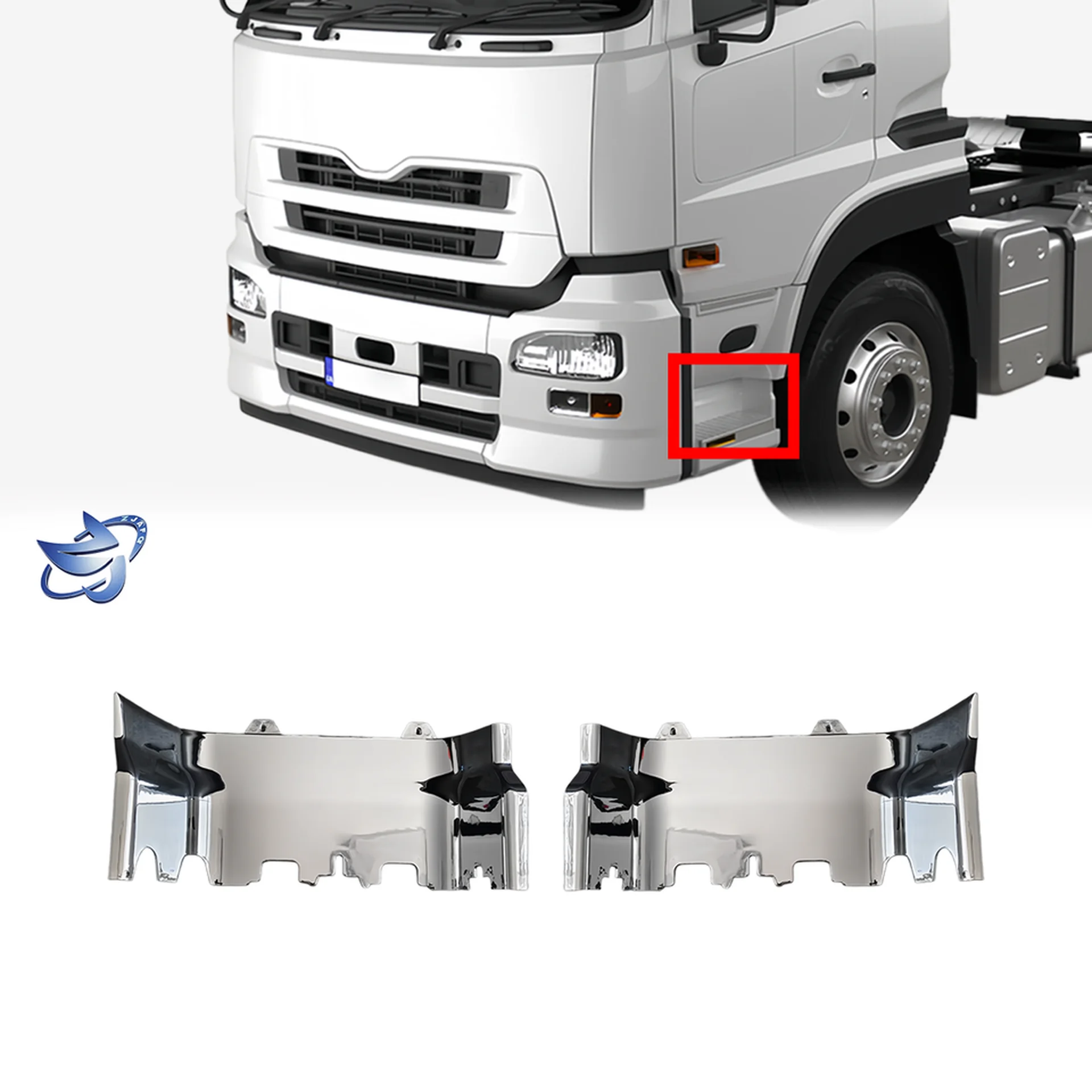 Chrome Plastic Step Panel for Nissan UD / Quon