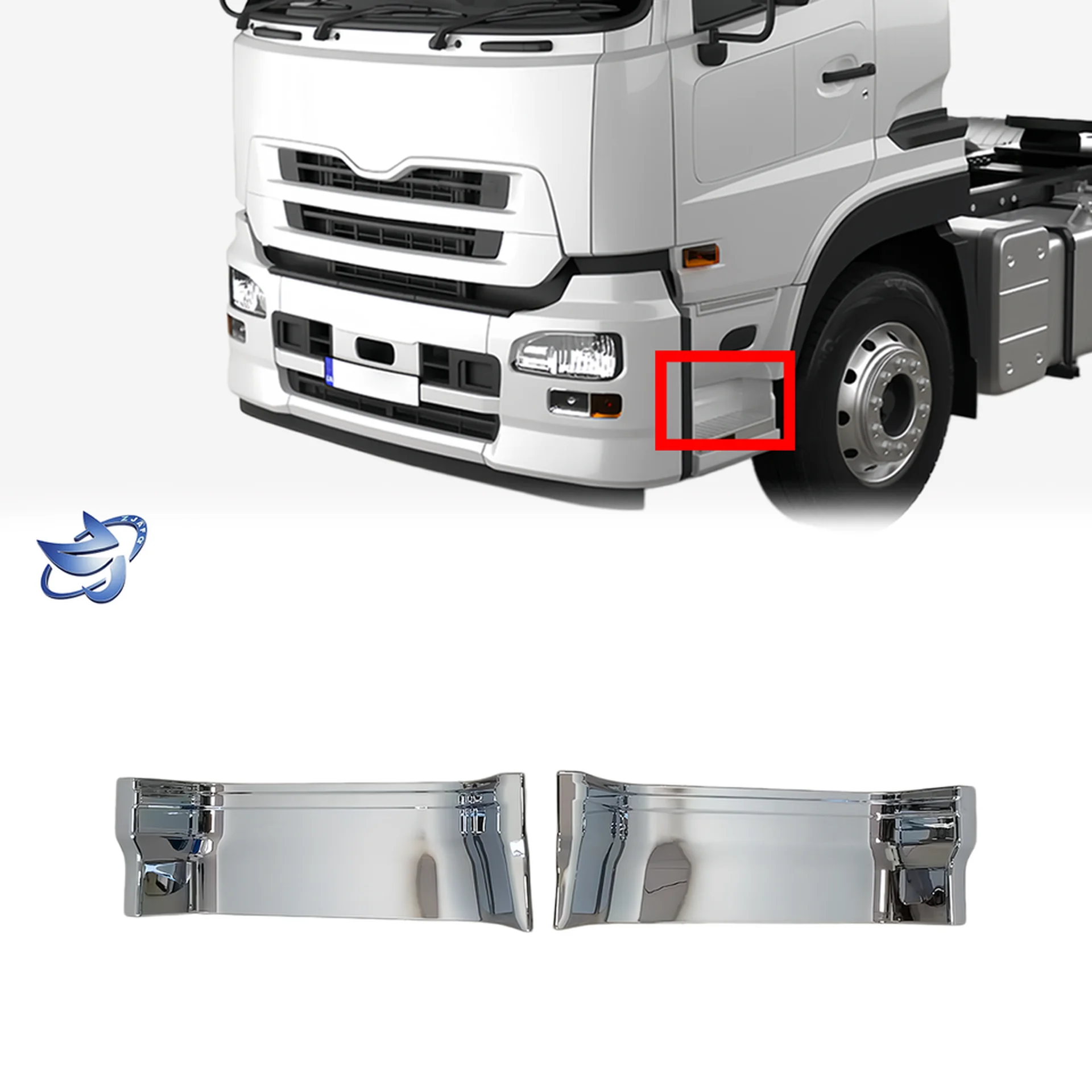 Chrome Plastic Step Panel for Nissan UD / Quon