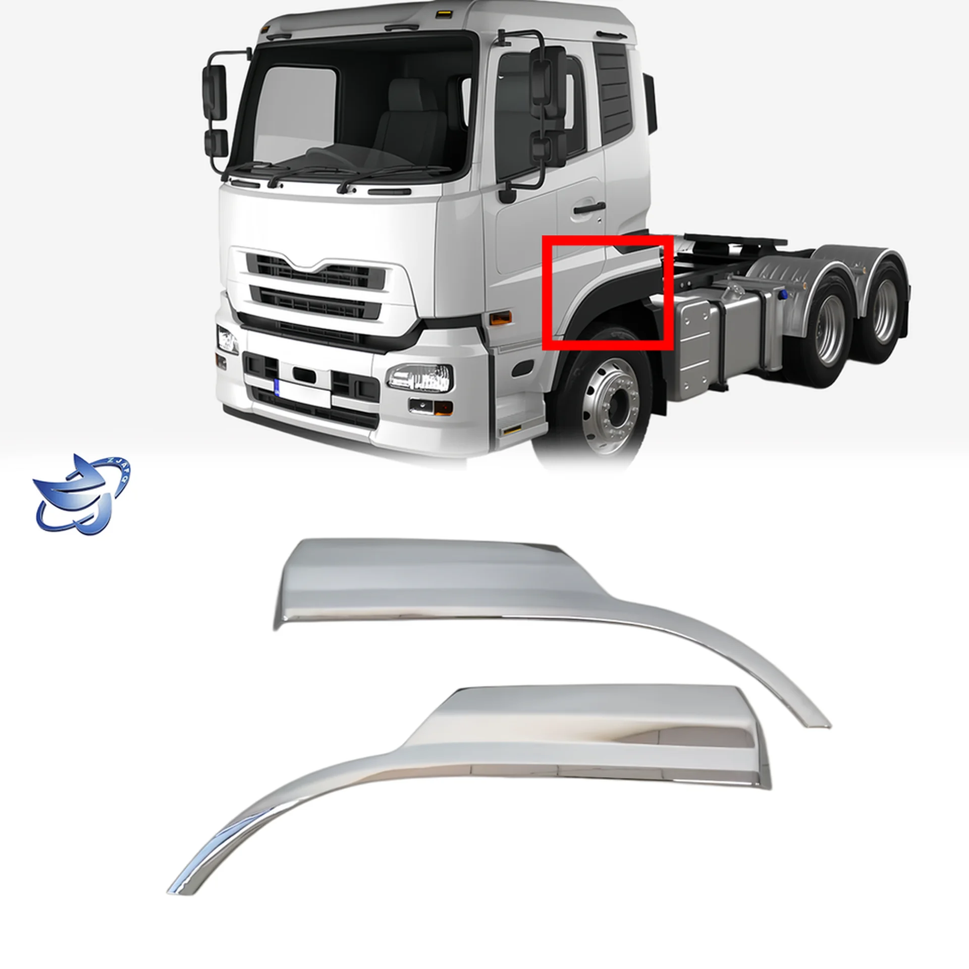 110CM Chrome Plastic Fender / Mud Flap for Nissan UD / Quon