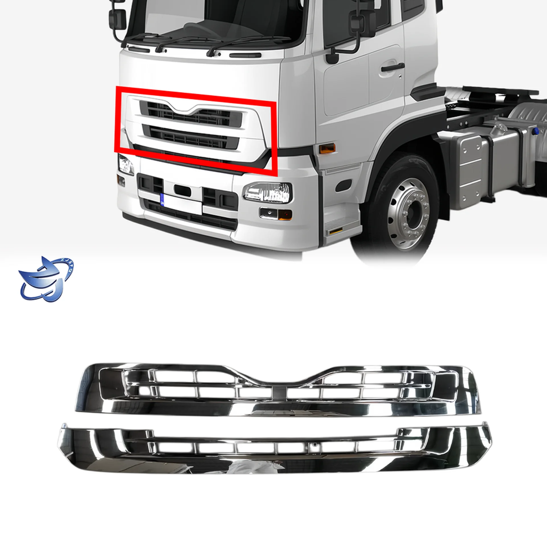 Chrome Plastic Grille for Nissan UD / Quon