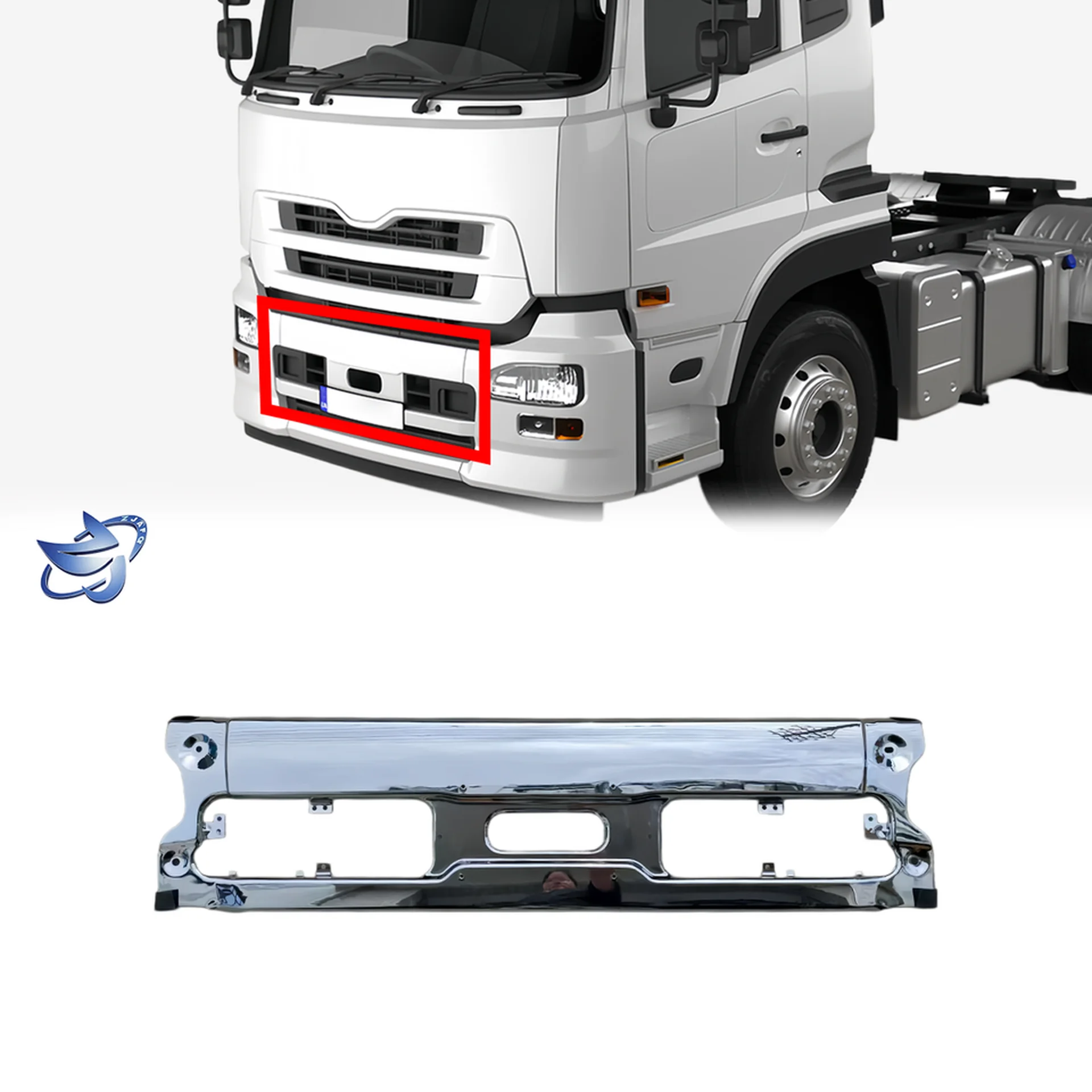 Chrome Metal Bumper for Nissan UD / Quon