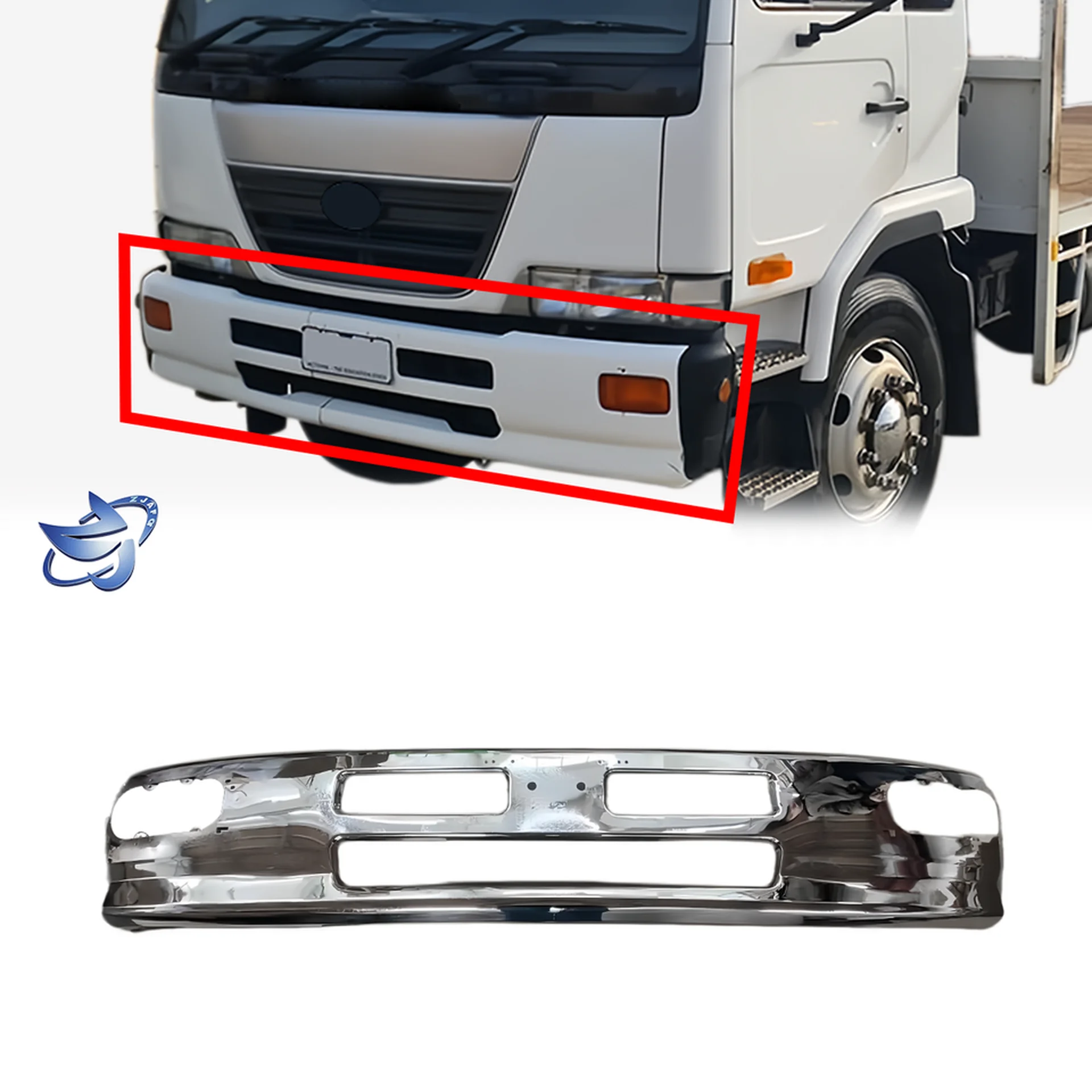 210/230CM Chrome Metal Bumper for Nissan PKB / CWM454