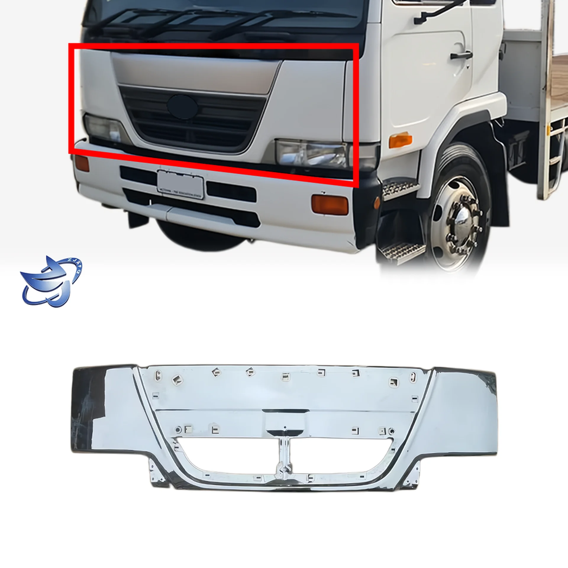 200CM Chrome Metal Front Panel / Garnish for Nissan PKB / CWM454