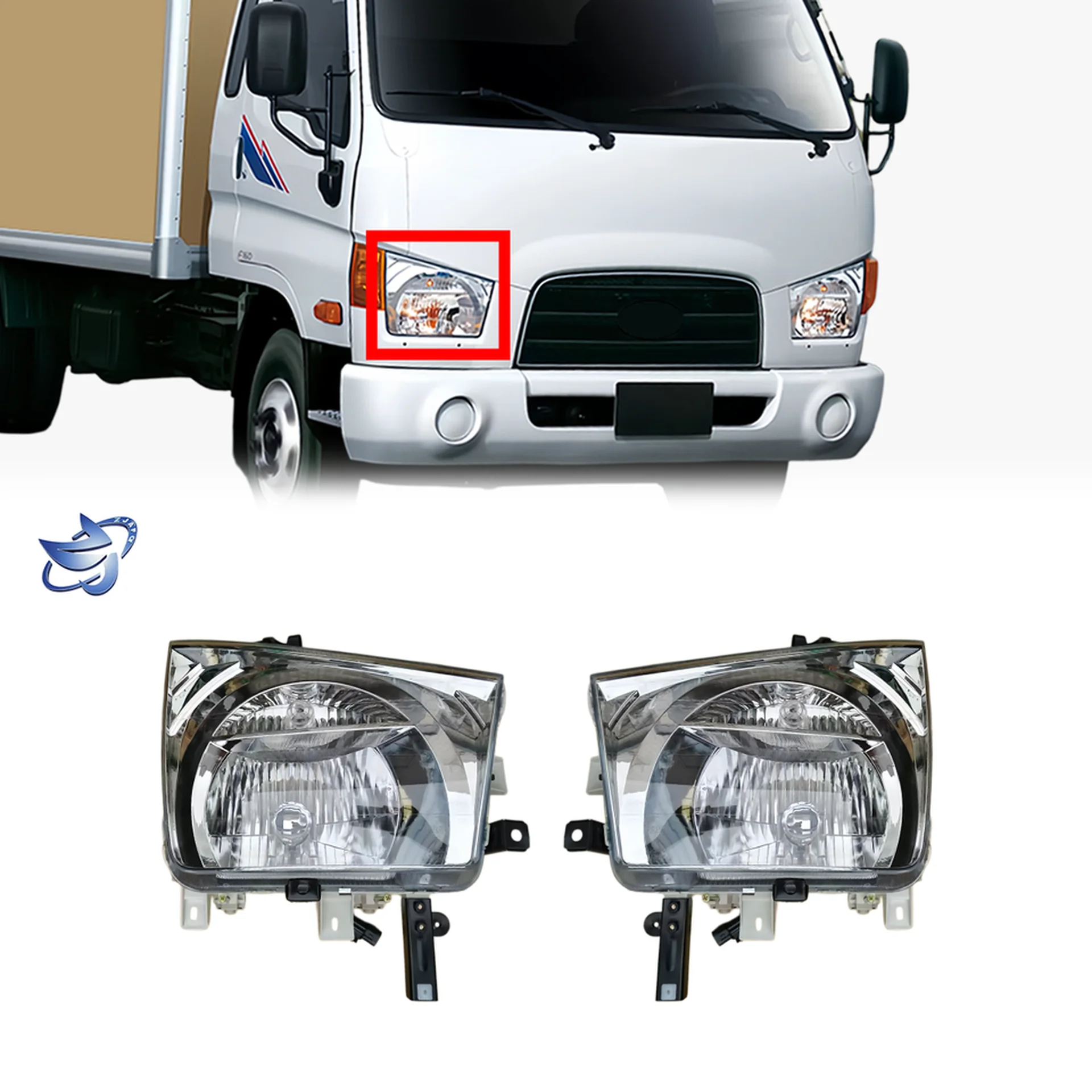 12V24V Plastic Head Lamp for Hyundai (92101-56000, 92102-56000)