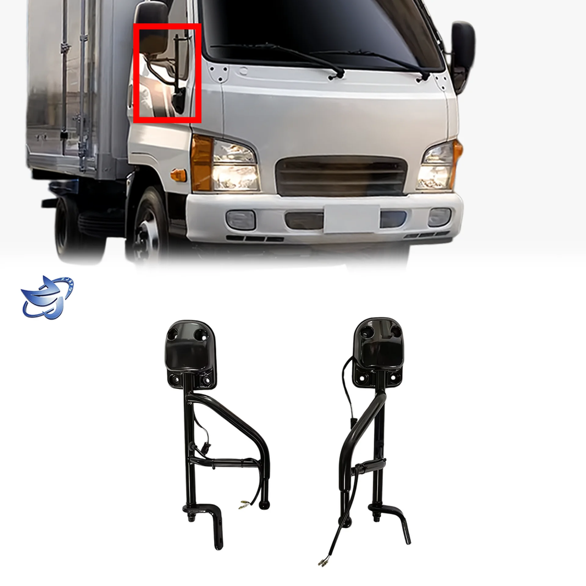 Black Metal Mirror / Mirror Cover for Hyundai