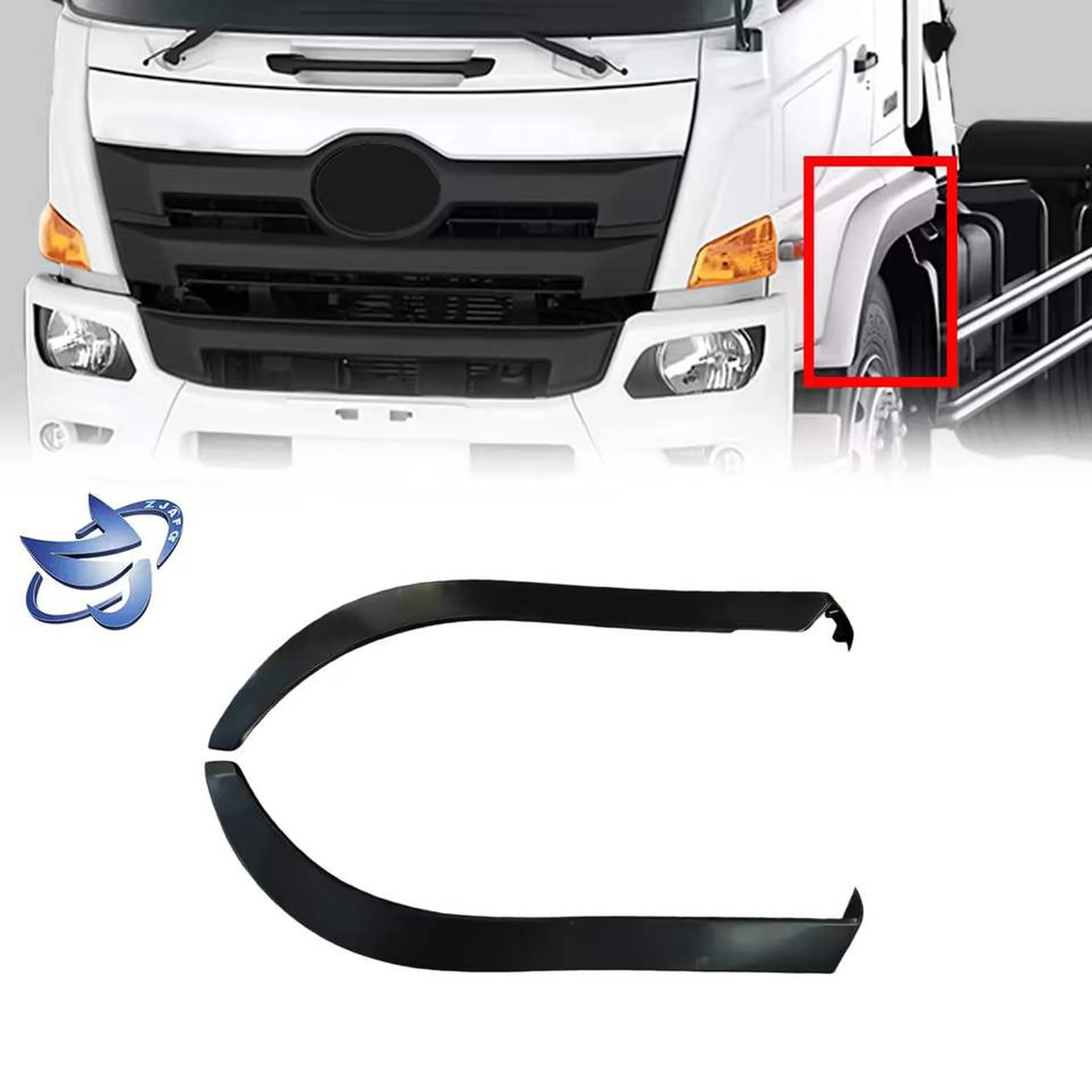 Black Plastic Fender / Mud Flap for Hino Victor
