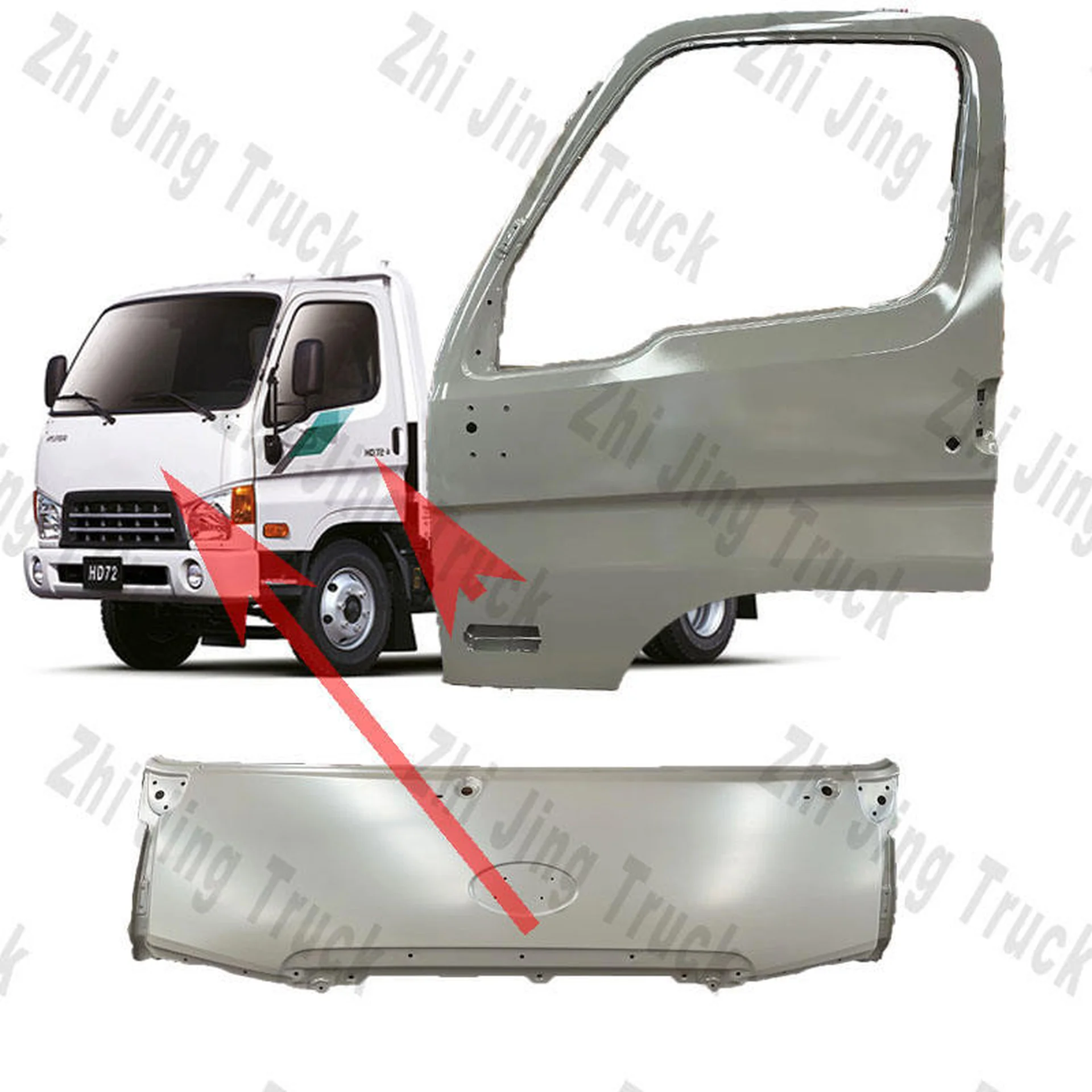 Chrome Plastic Front Panel / Garnish for Hyundai HD65 / HD78