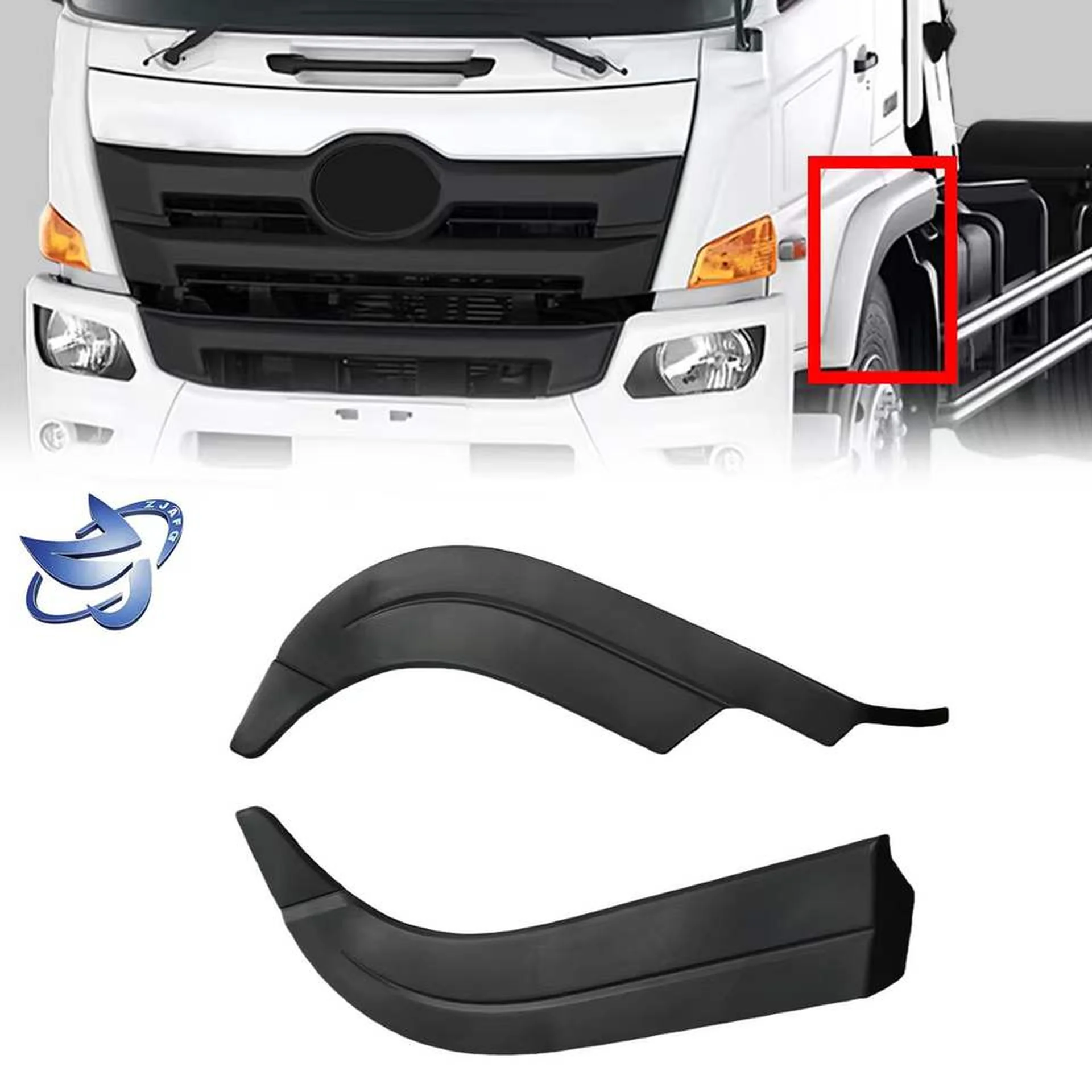 Black Plastic Fender / Mud Flap for Hino Victor