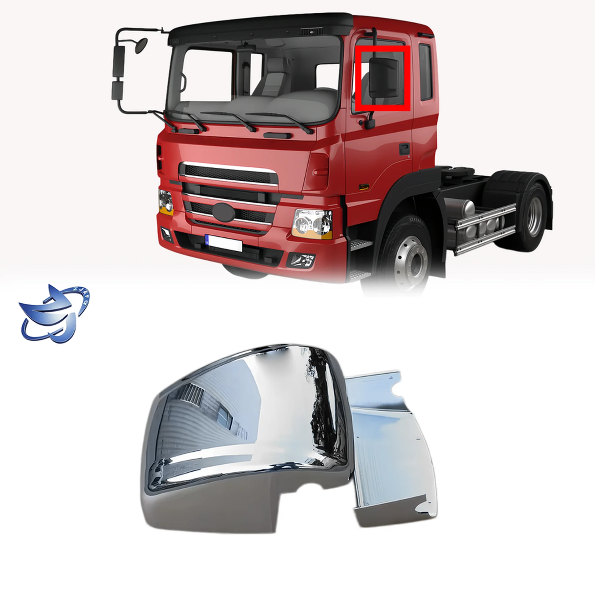 Chrome Plastic Mirror / Mirror Cover for Hyundai Trago