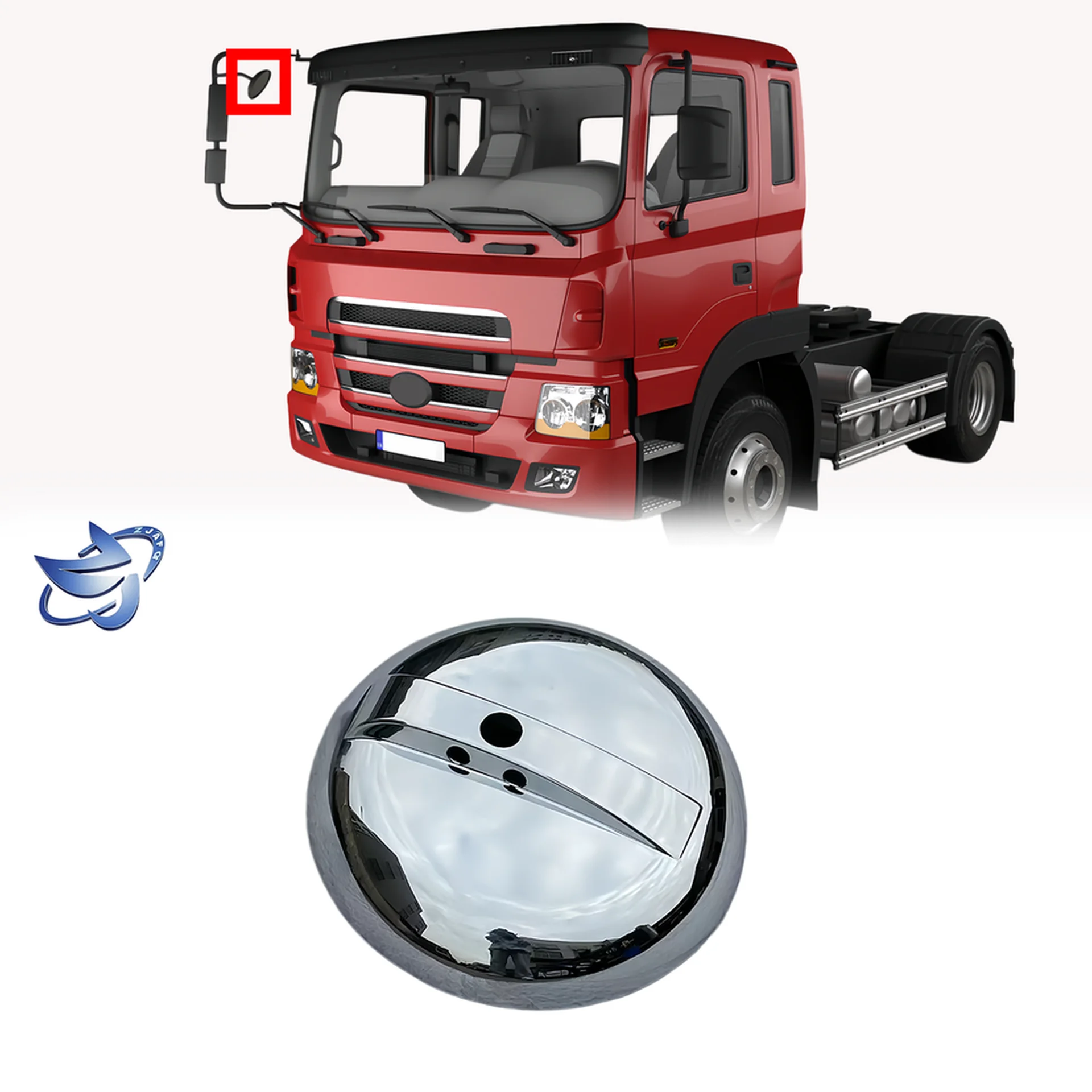 Chrome Plastic Mirror / Mirror Cover for Hyundai Trago