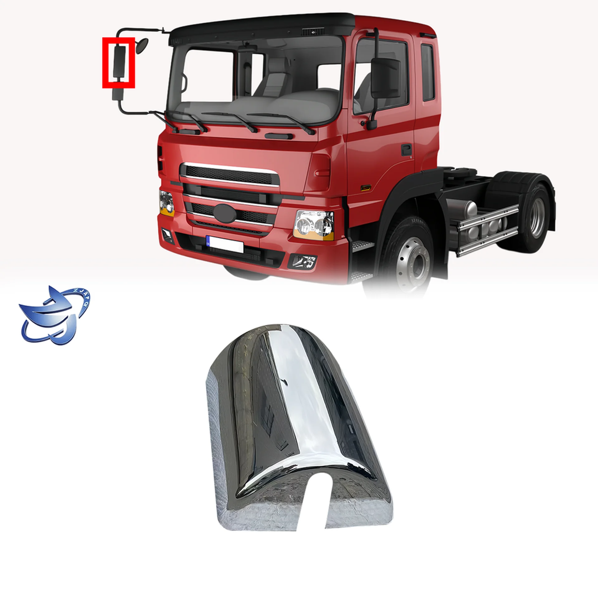 Chrome Plastic Mirror / Mirror Cover for Hyundai Trago