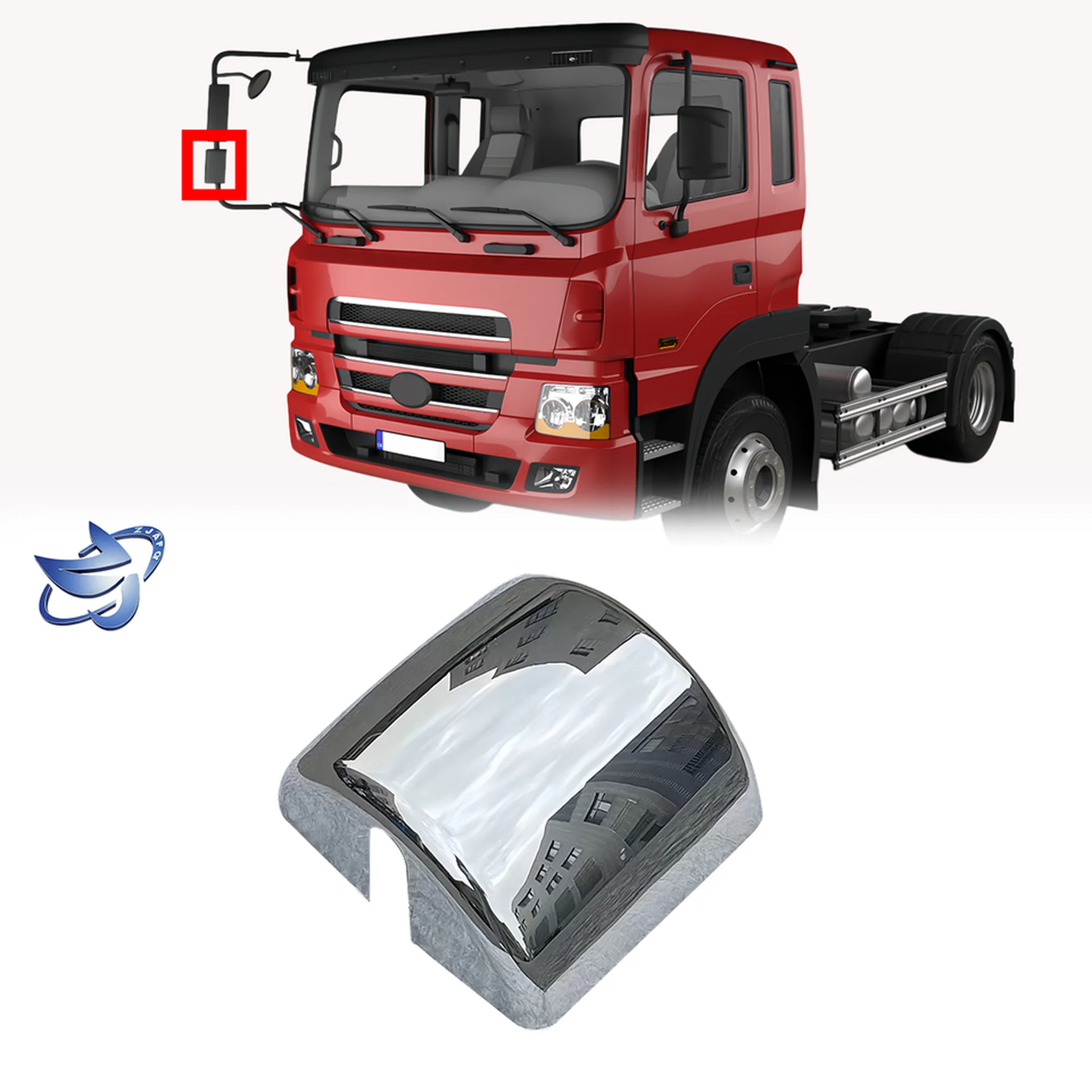 Chrome Plastic Mirror / Mirror Cover for Hyundai Trago