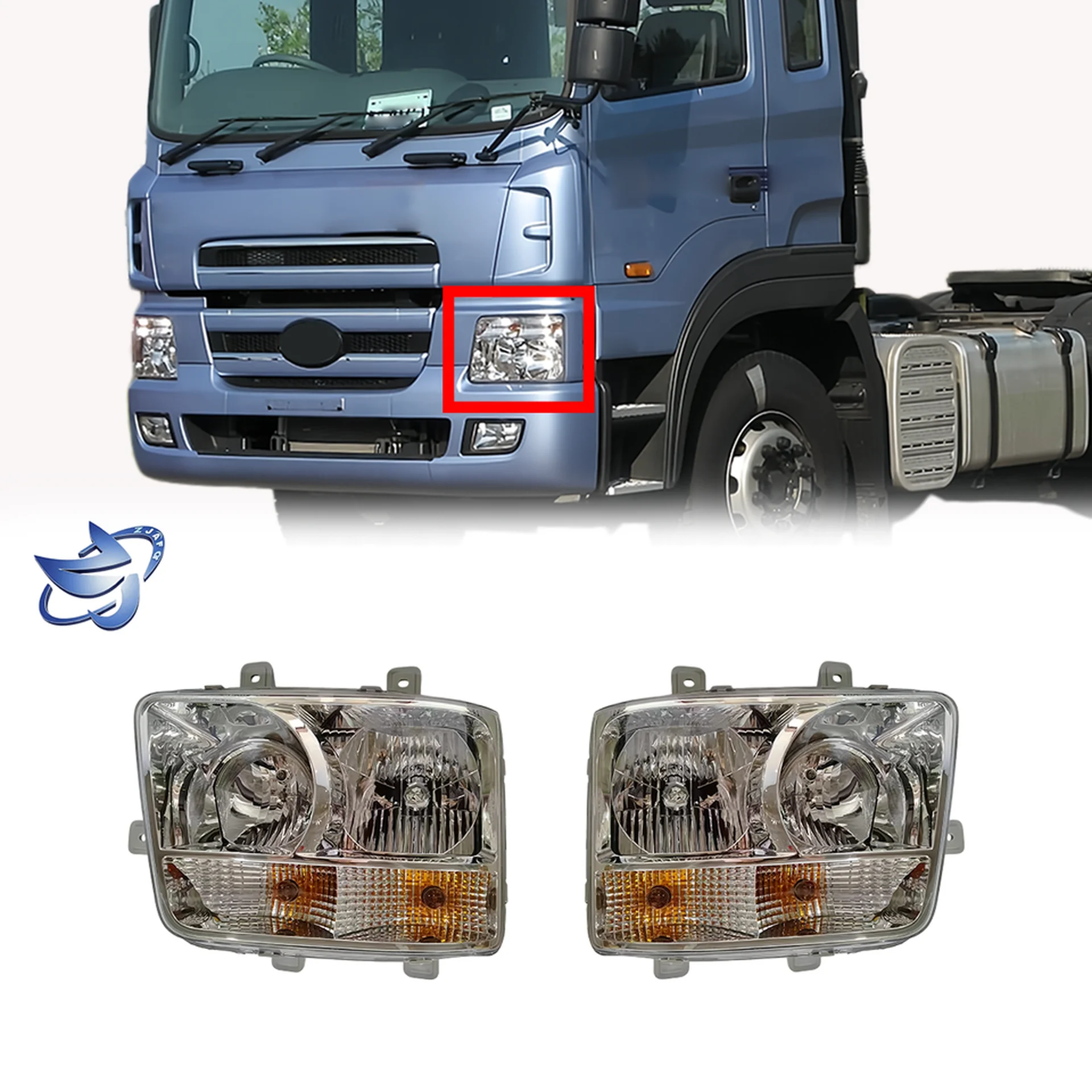 12V/24V / 12V24V Plastic Head Lamp for Hyundai Trago