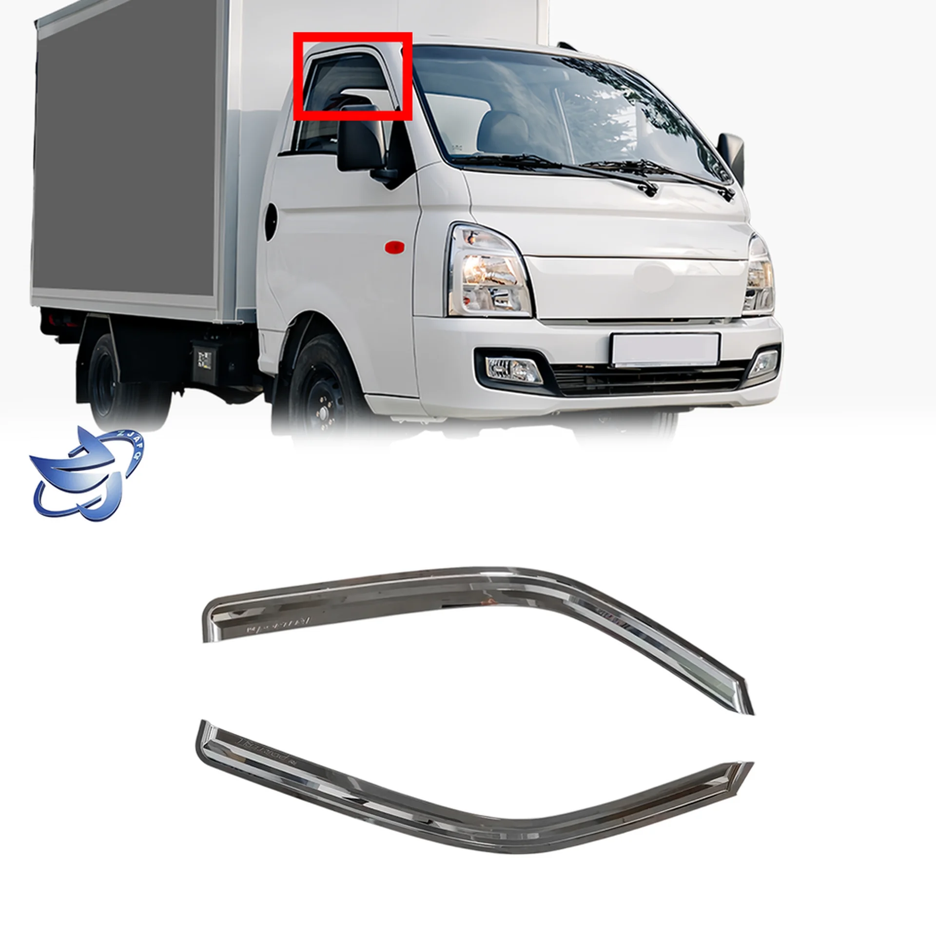 Chrome Plastic Rain Shield / Visor for Hyundai Porter II