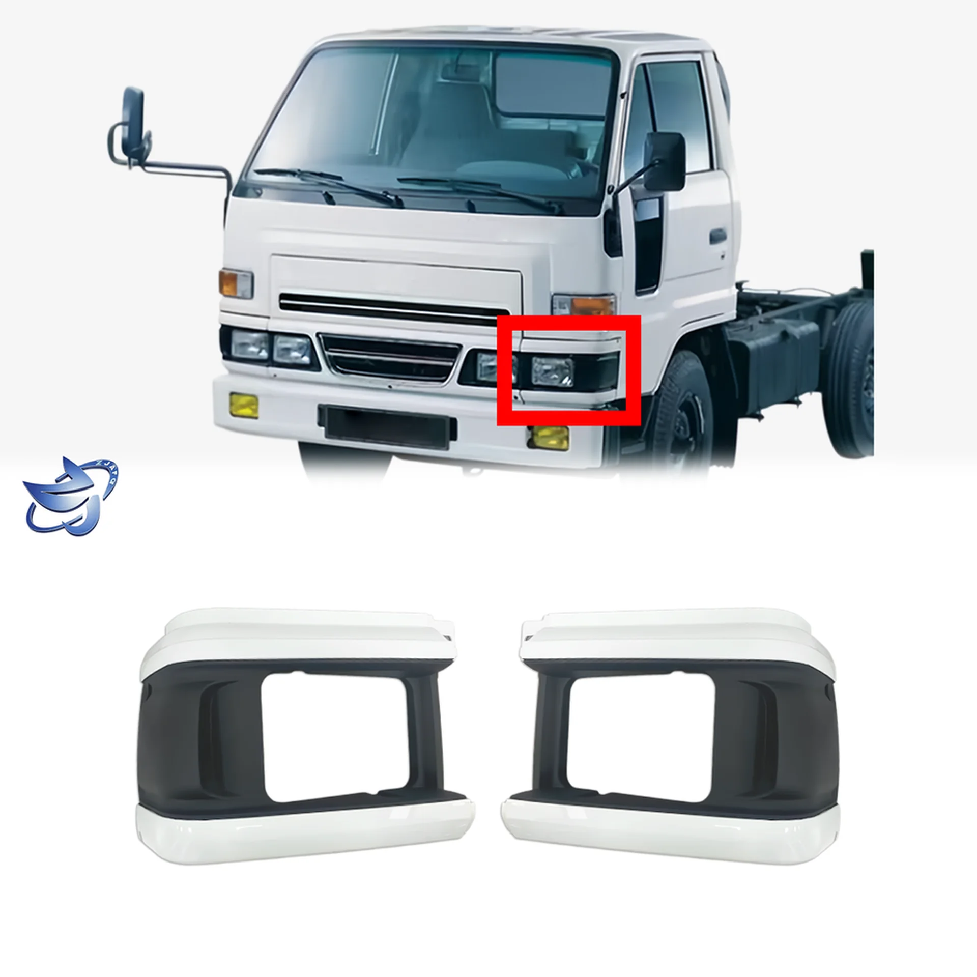 Black / White Plastic Corner Lamp for Daihatsu