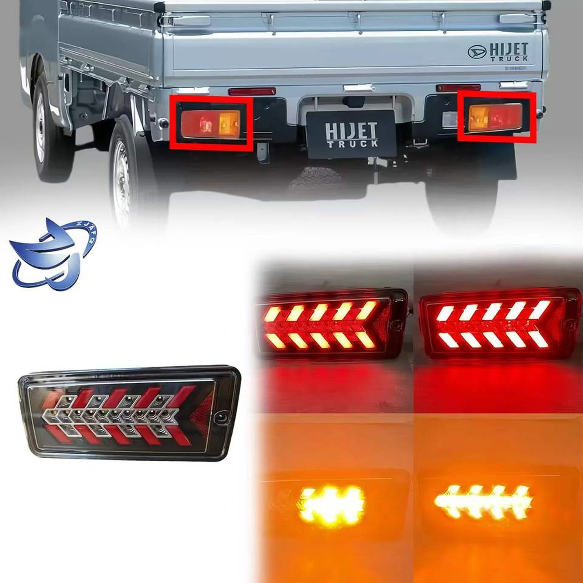 12V24V Black Plastic Tail Light for Daihatsu Hijet