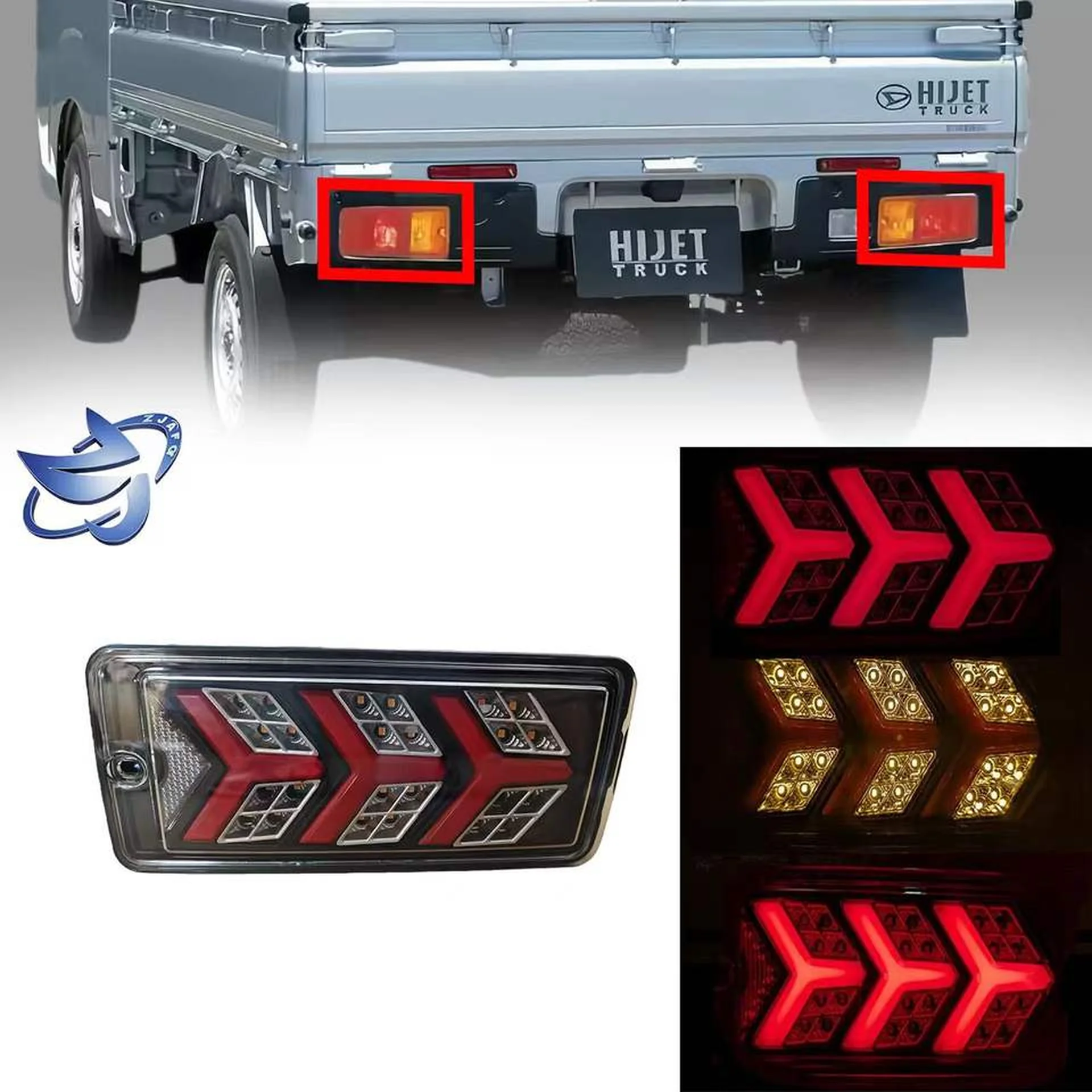 12V24V Black Plastic Tail Light for Daihatsu Hijet