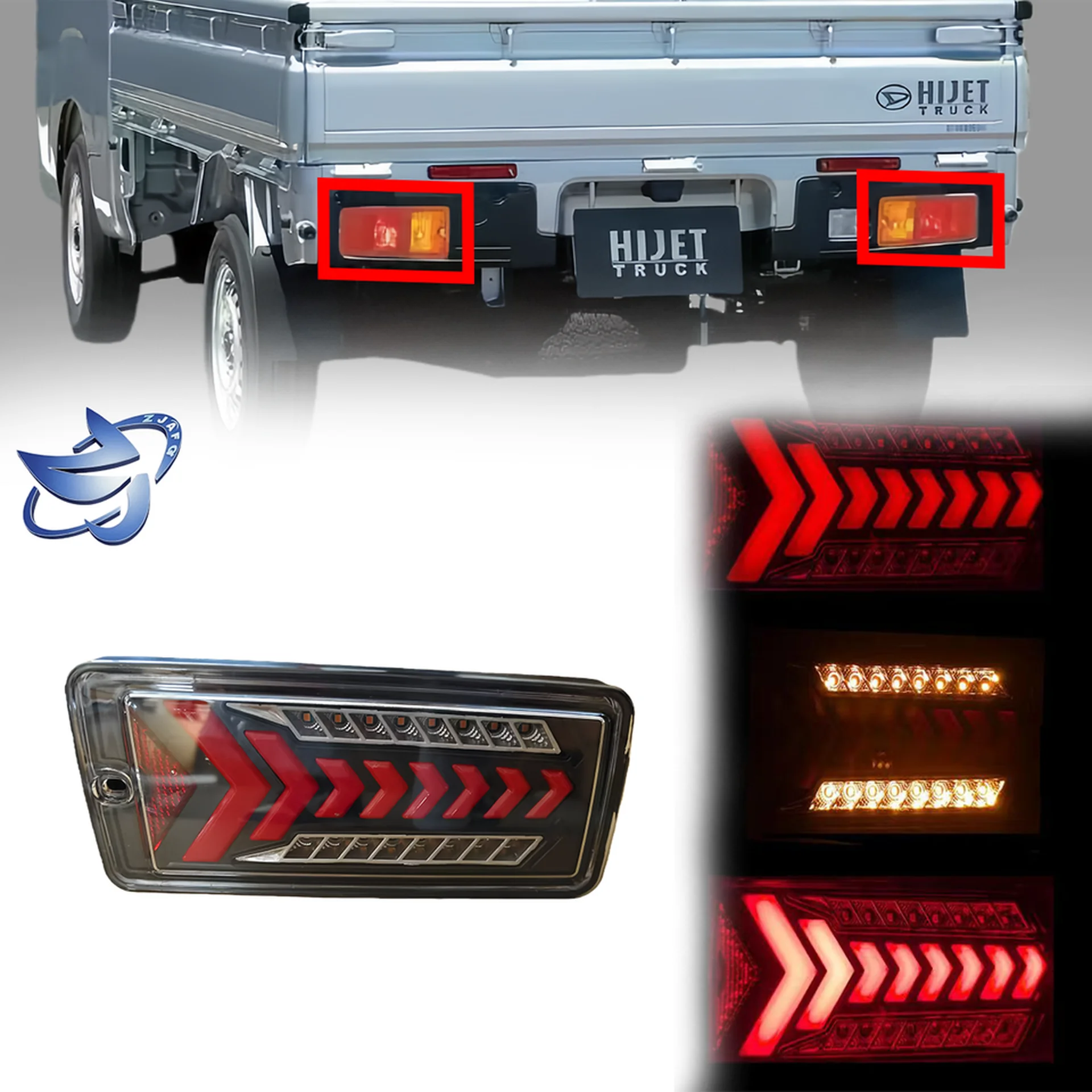 12V24V Black ABS Plastic Tail Light for Daihatsu Hijet