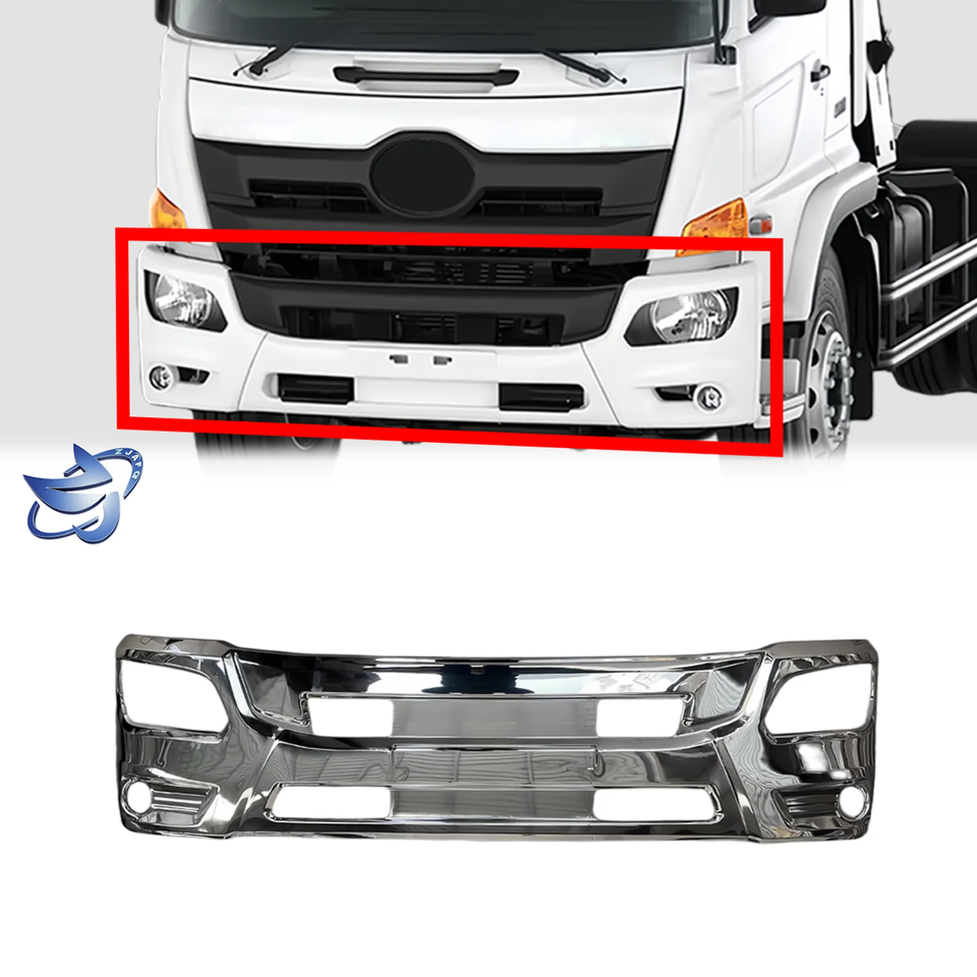 Chrome Iron Bumper for Hino Victor
