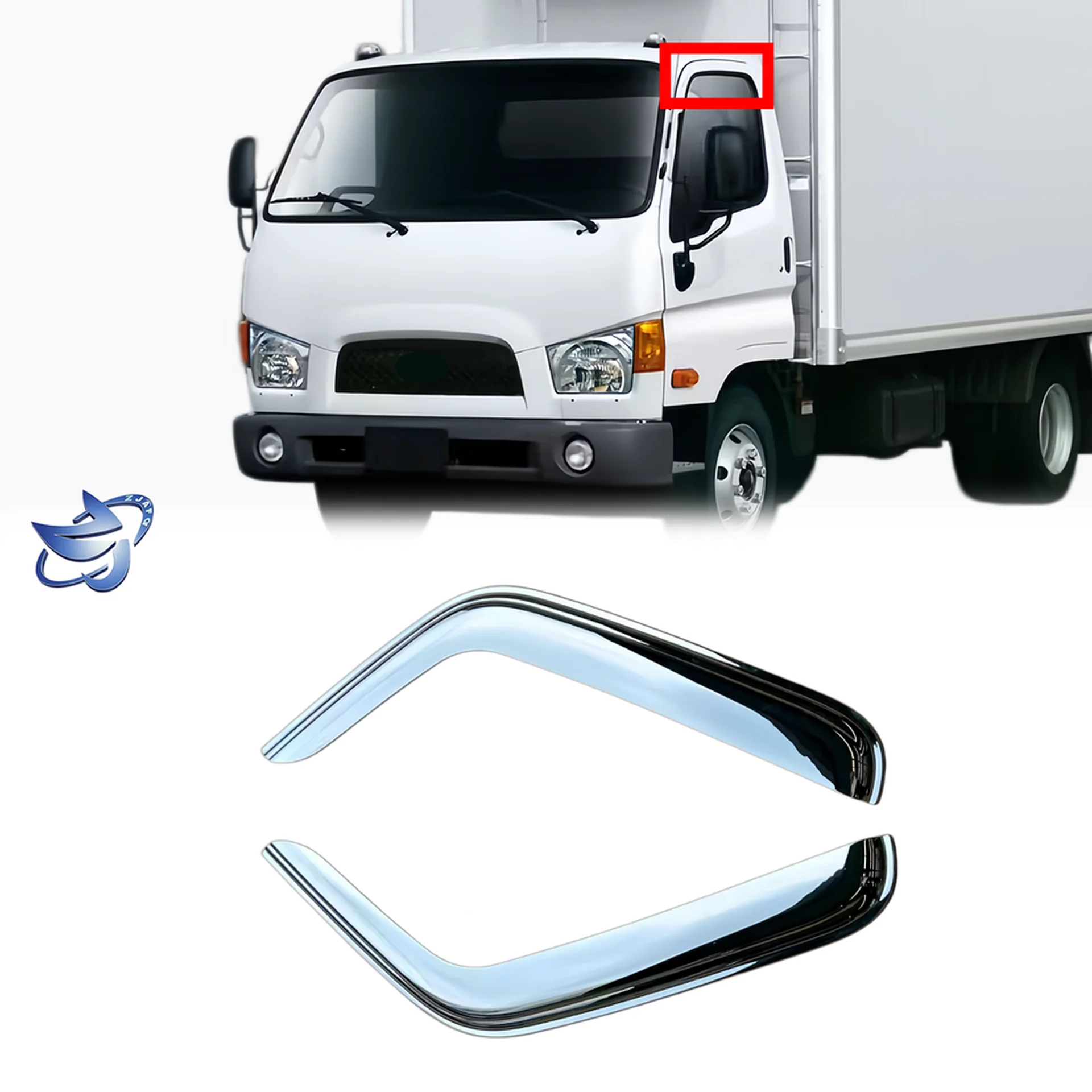 Chrome Plastic Rain Shield / Visor for Hyundai