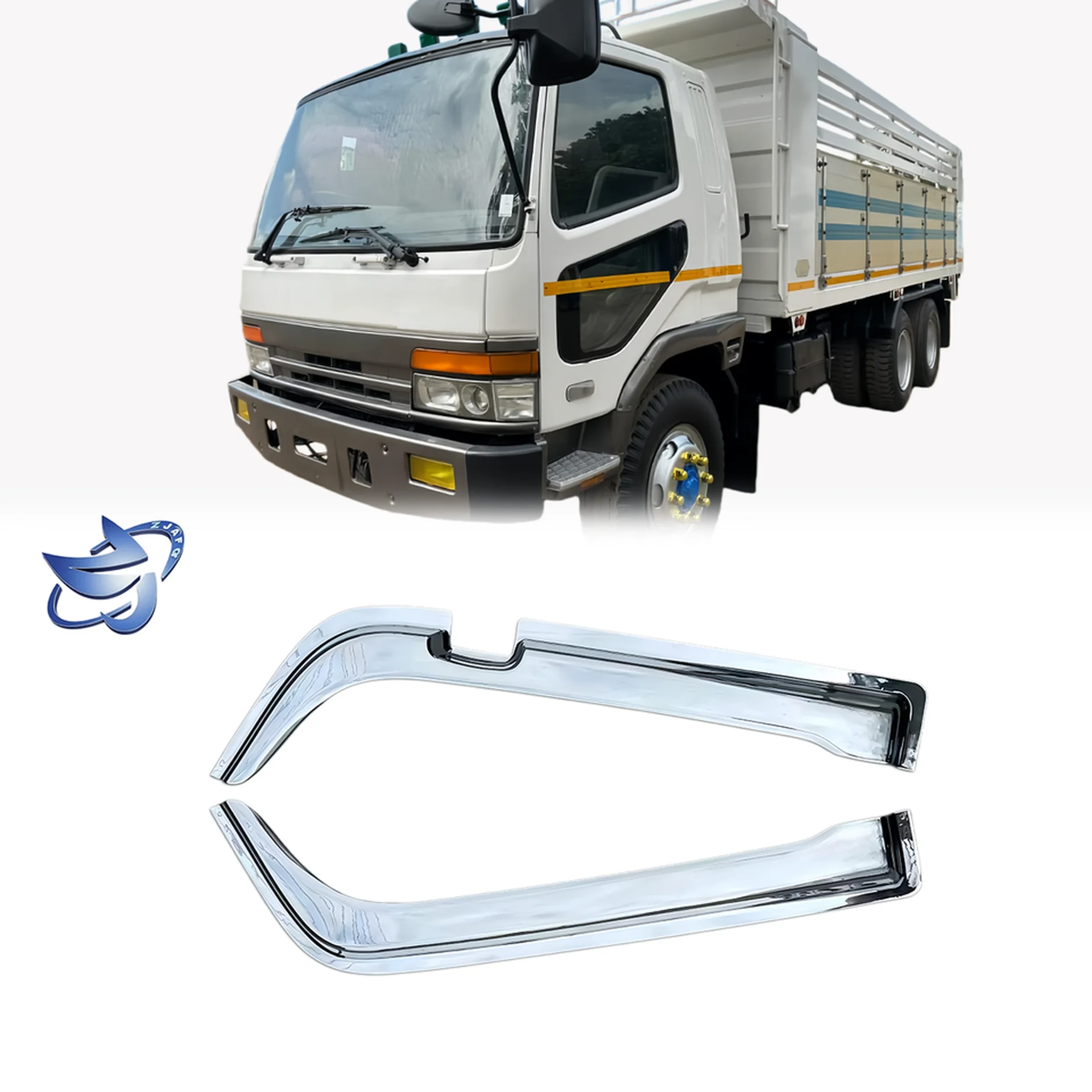 Chrome Plastic Rain Shield / Visor for Mitsubishi FN627 / FM617