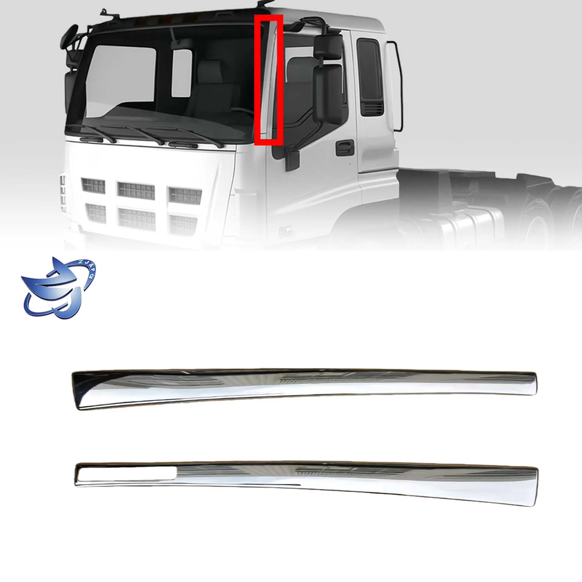 Chrome Plastic Door for Isuzu Giga 2010-2012