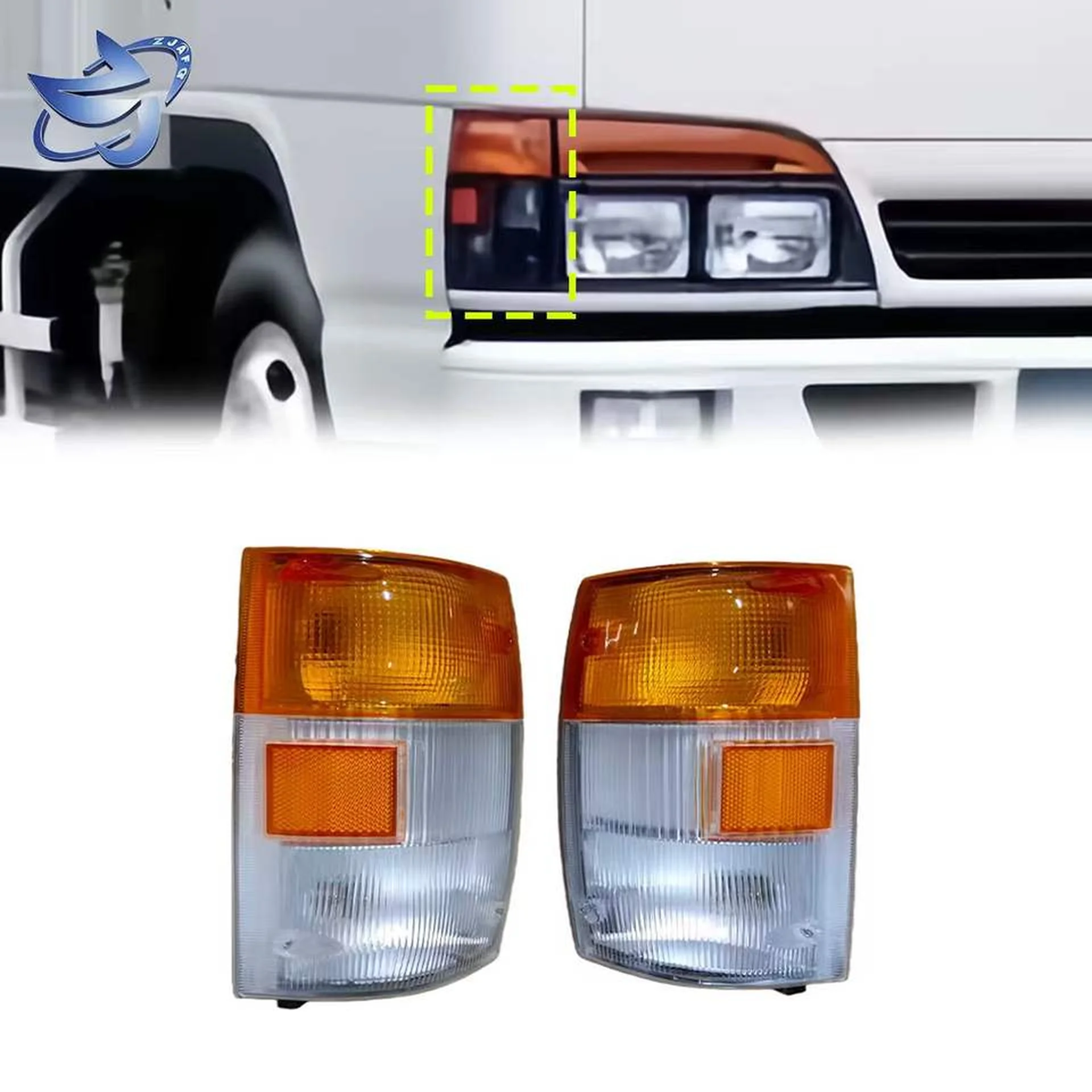 14*23CM Yellow Plastic Corner Lamp for Isuzu NPR 100P
