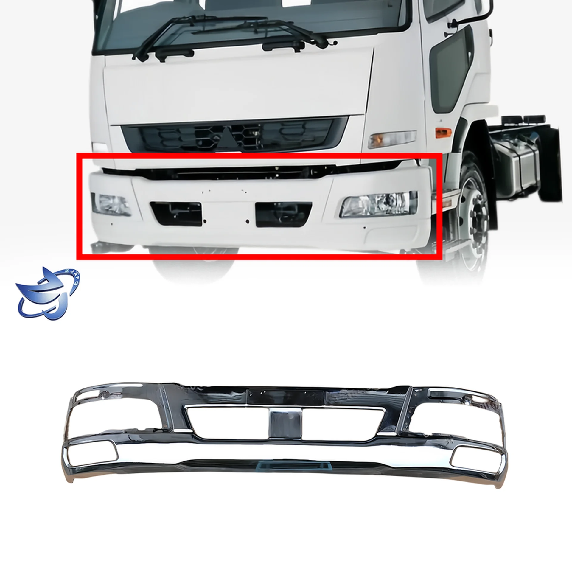 220/200CM Chrome Metal Bumper for Mitsubishi FM1524 / FM65F