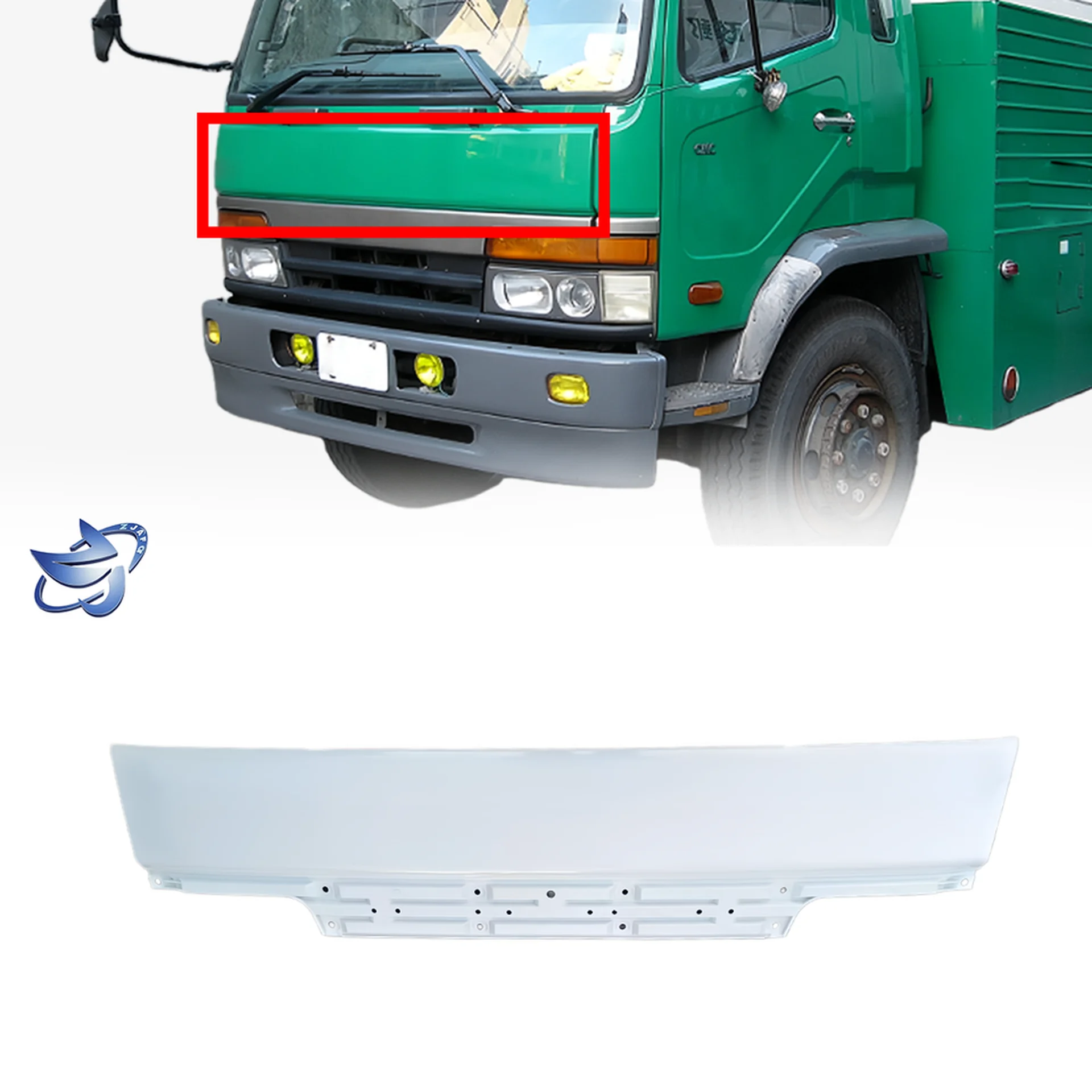 175/195CM White Plastic Front Panel / Garnish for Mitsubishi FN627 / FM617
