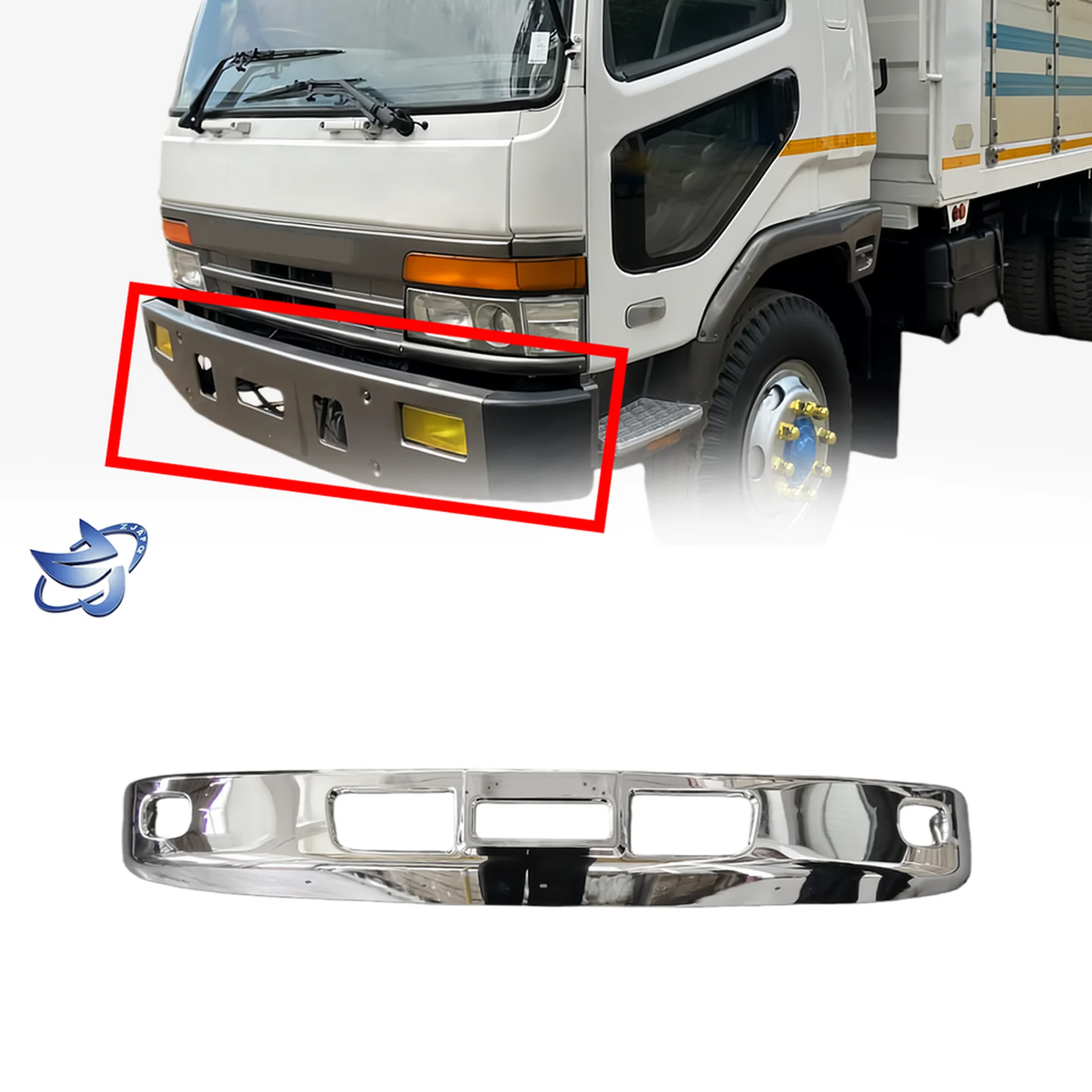 Chrome / Black Metal Bumper for Mitsubishi FN627 / FM617