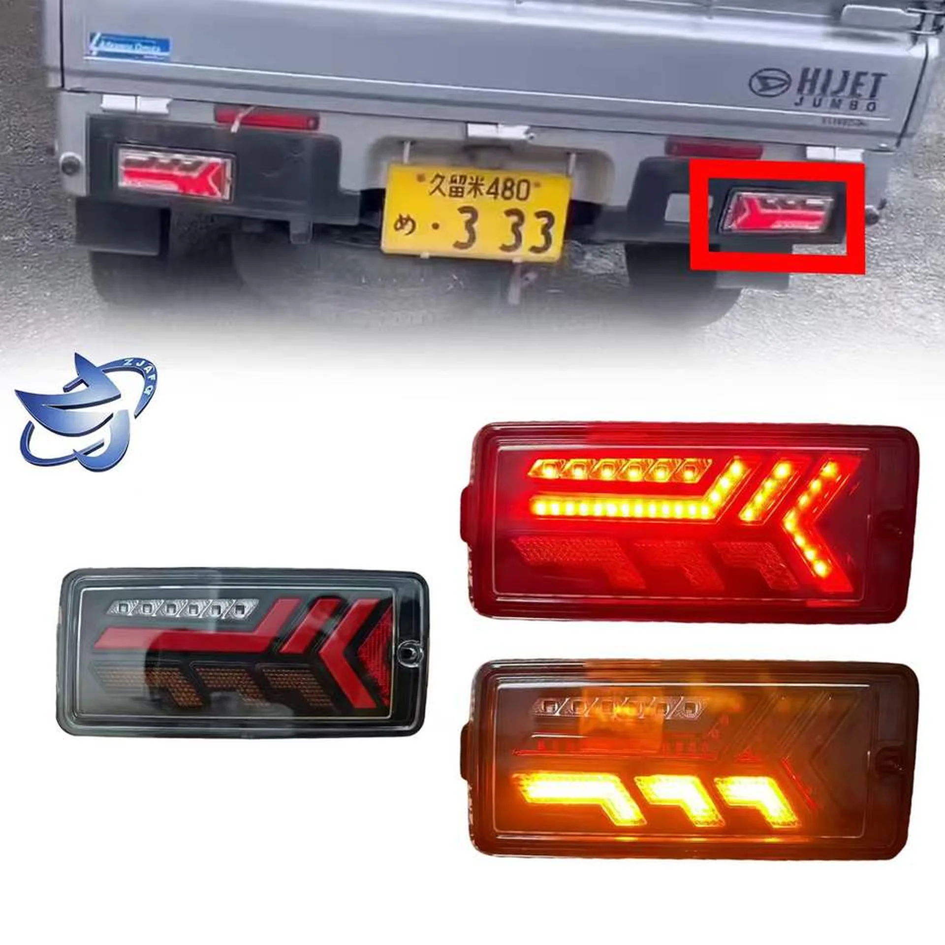 12V24V Black Plastic Tail Light for Daihatsu Hijet