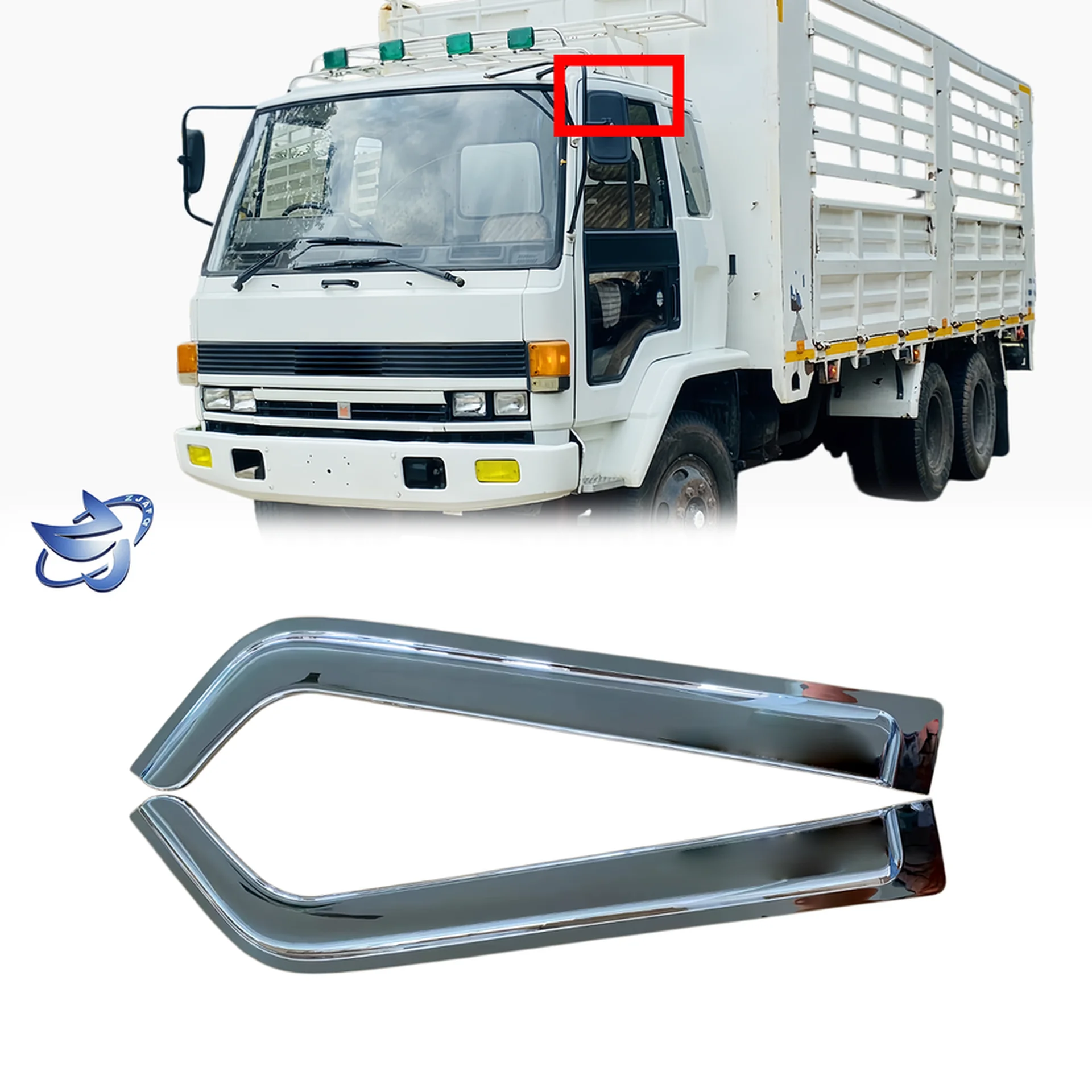 Chrome Plastic Rain Shield / Visor for Isuzu