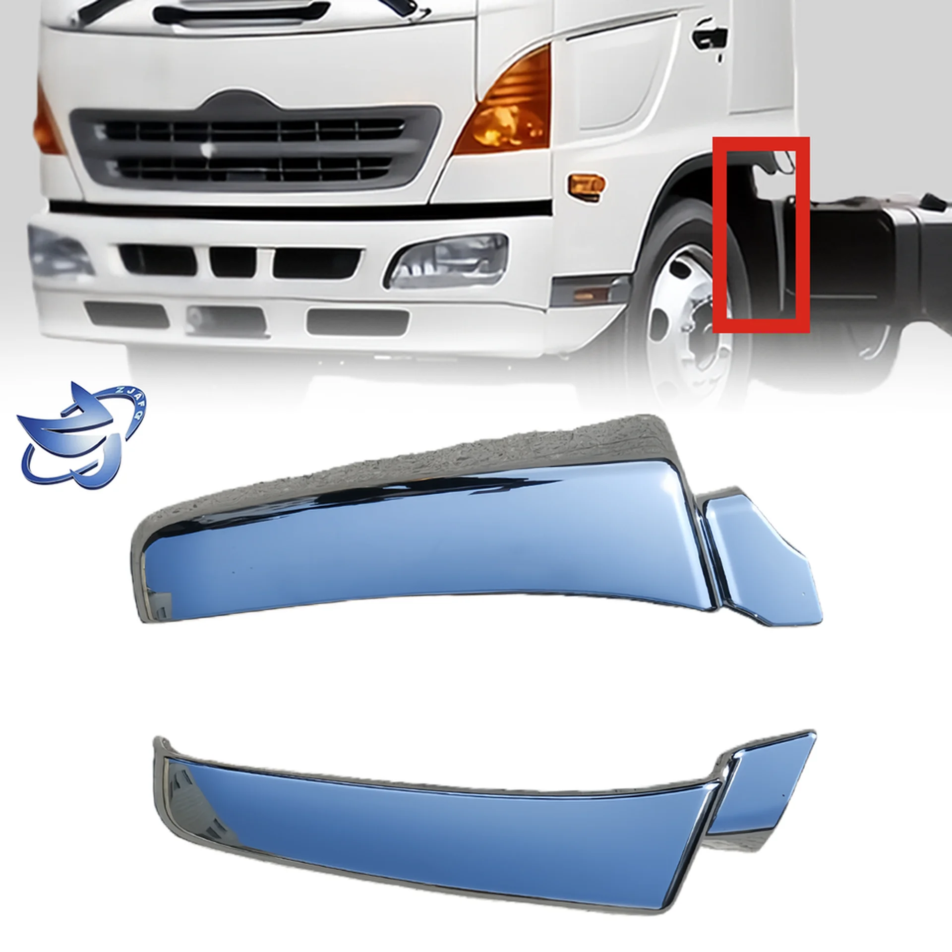 Chrome Plastic Fender / Mud Flap for Hino Mega 500