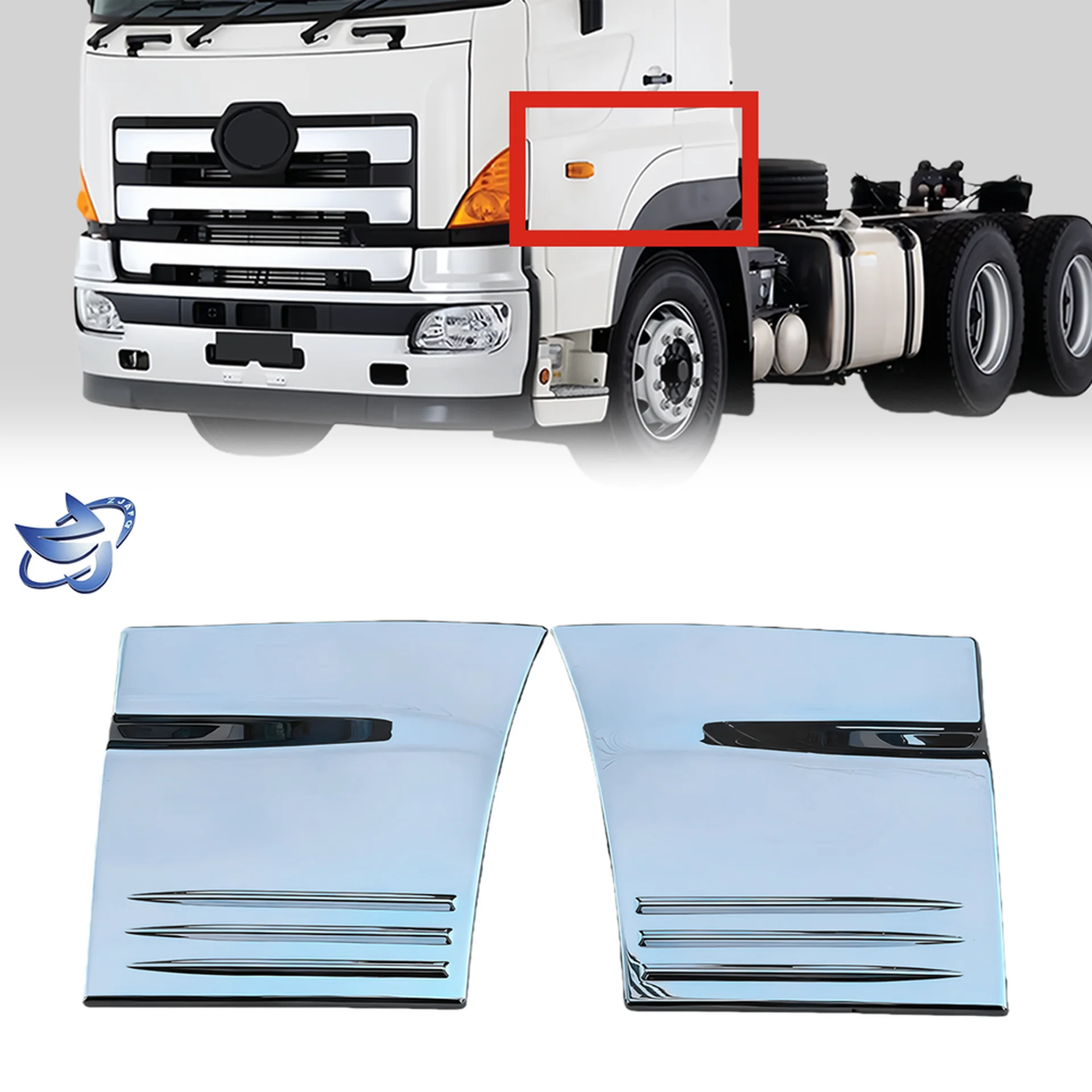 Chrome Plastic Door / Window Trim for Hino Mega 700