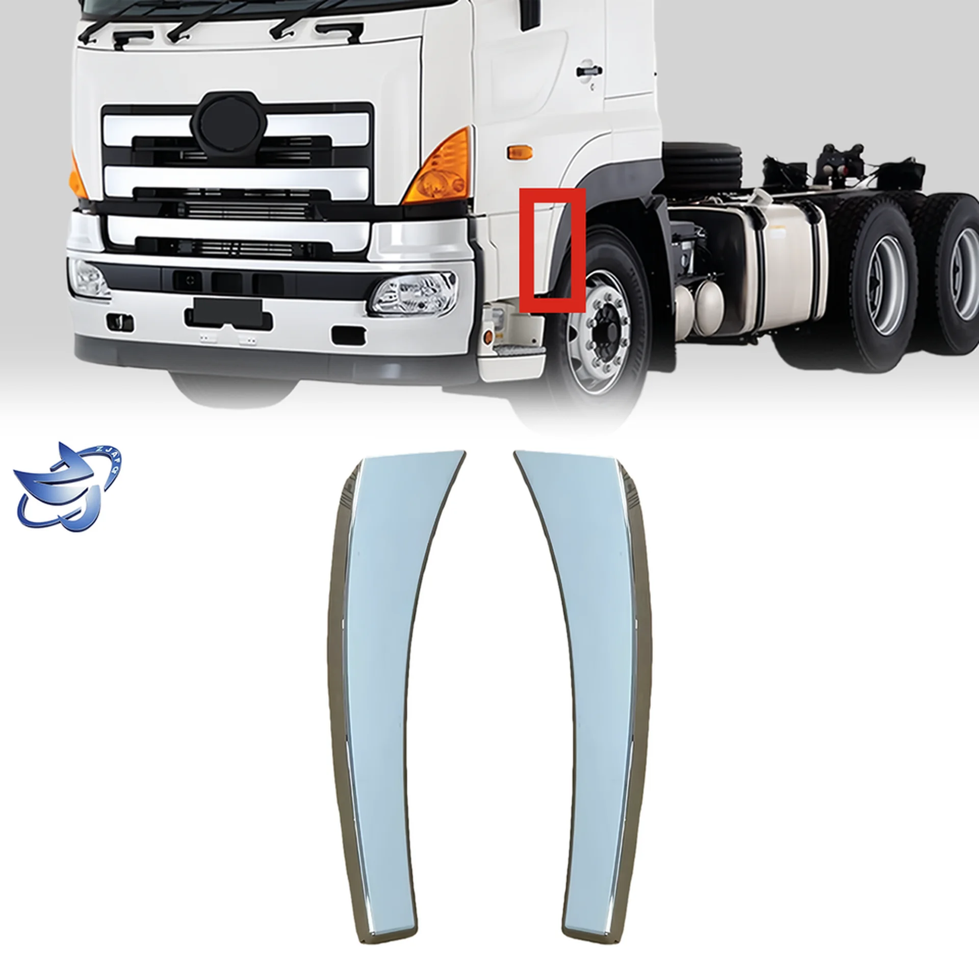 Chrome Plastic Door / Window Trim for Hino Mega 700