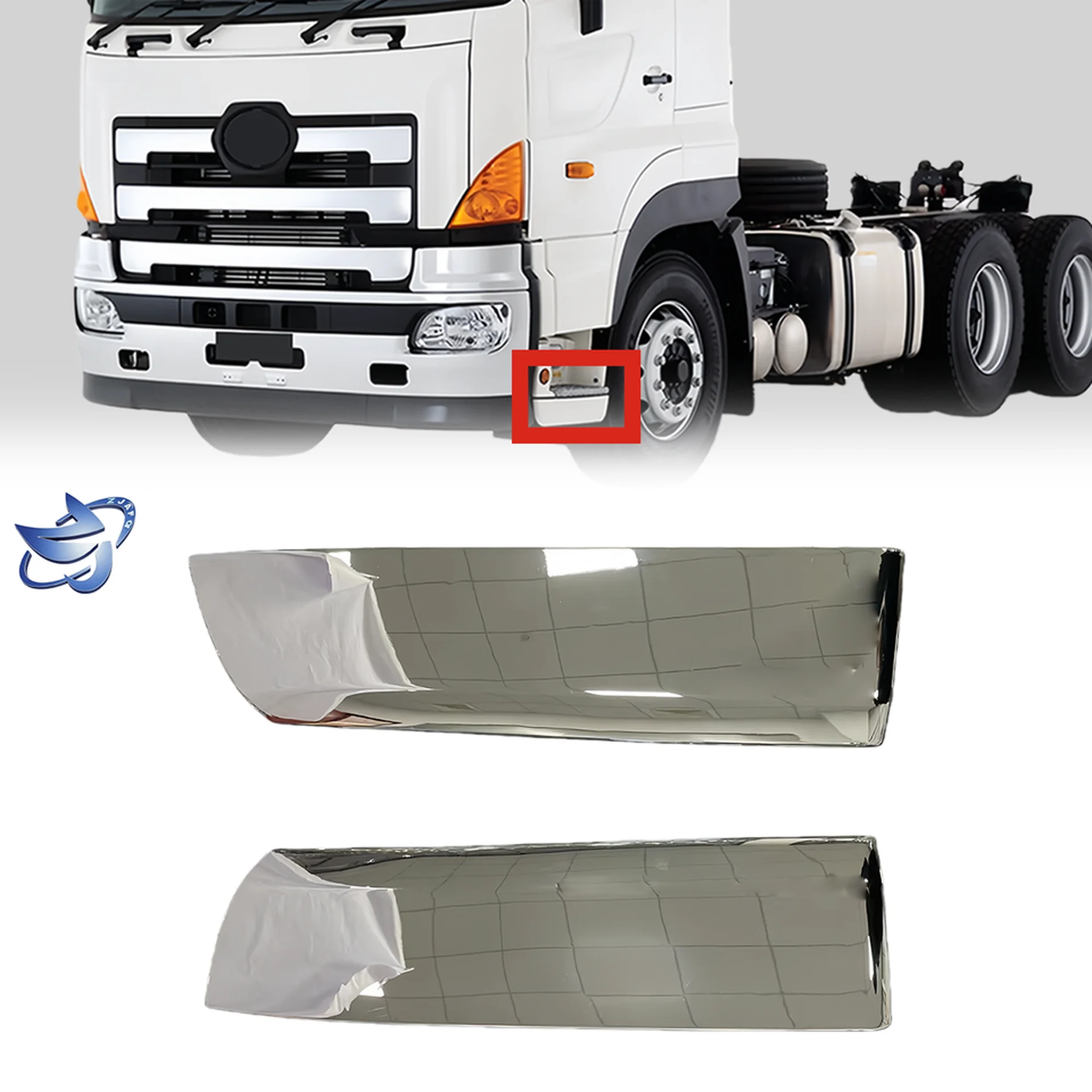 Chrome Plastic Step Panel for Hino Mega 700