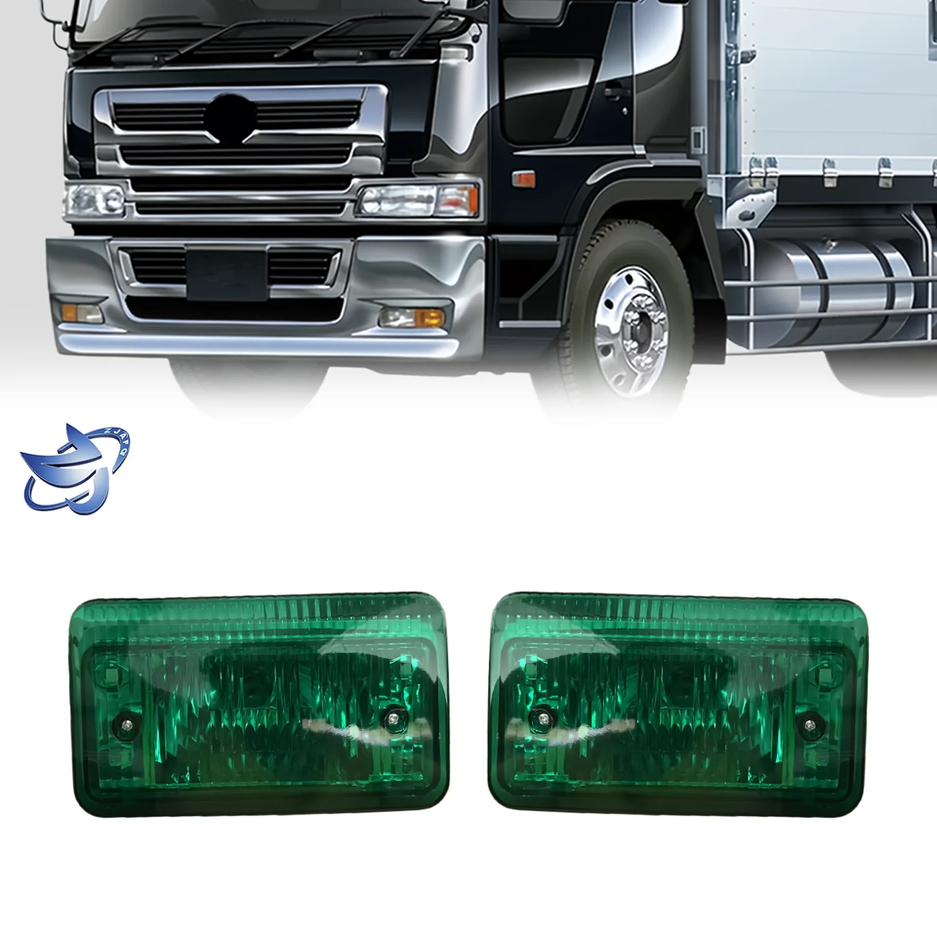 17*10CM Green Plastic Side Marker Lamp for Hino Profia