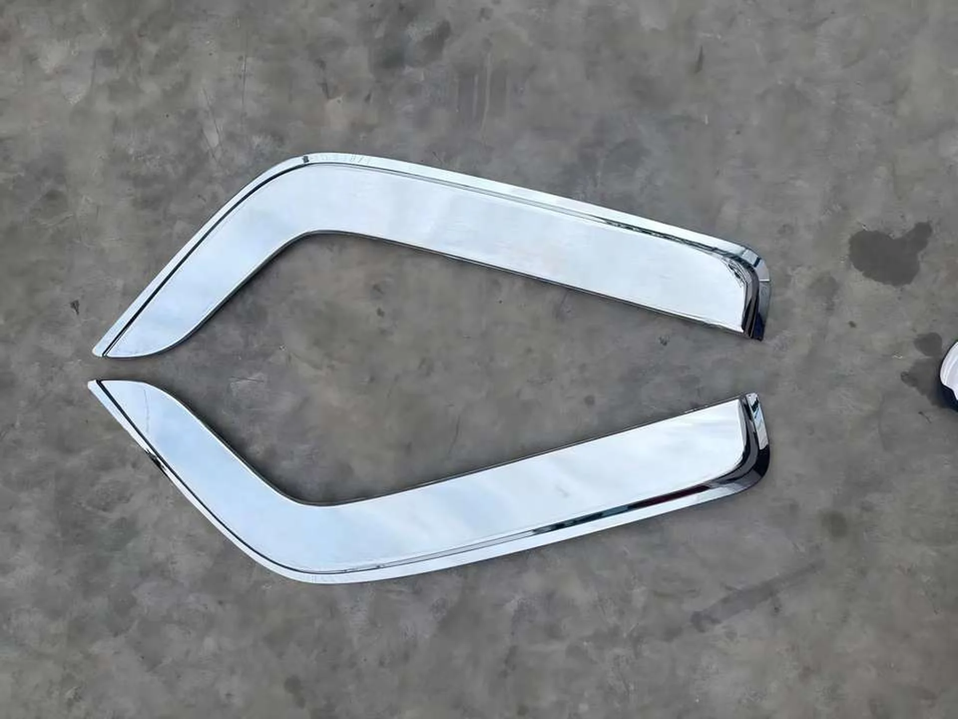 Chrome / Black Plastic Rain Shield / Visor for Hino 300 Dutro