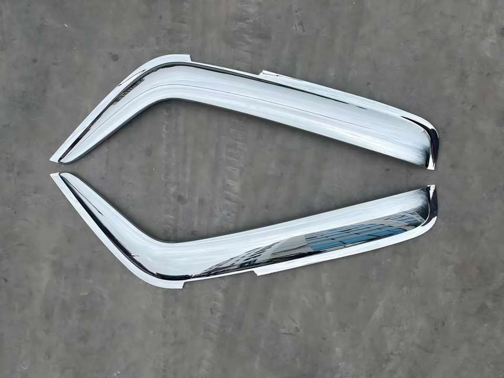 Chrome / Black Plastic Rain Shield / Visor for Hino 300 Dutro