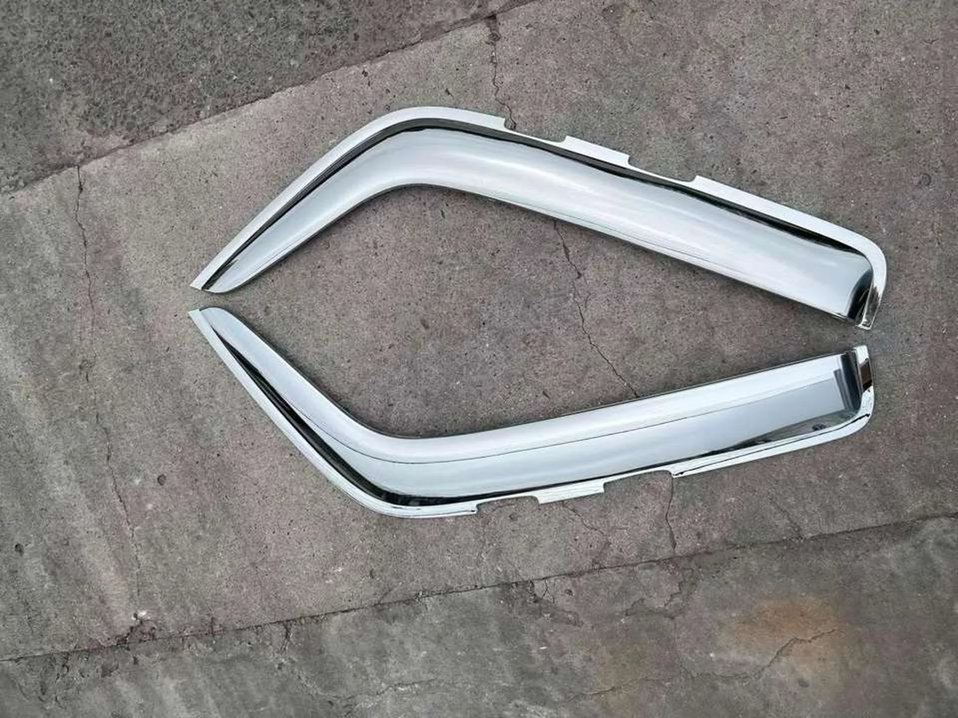 Chrome / Black Plastic Rain Shield / Visor for Hino 300 Dutro