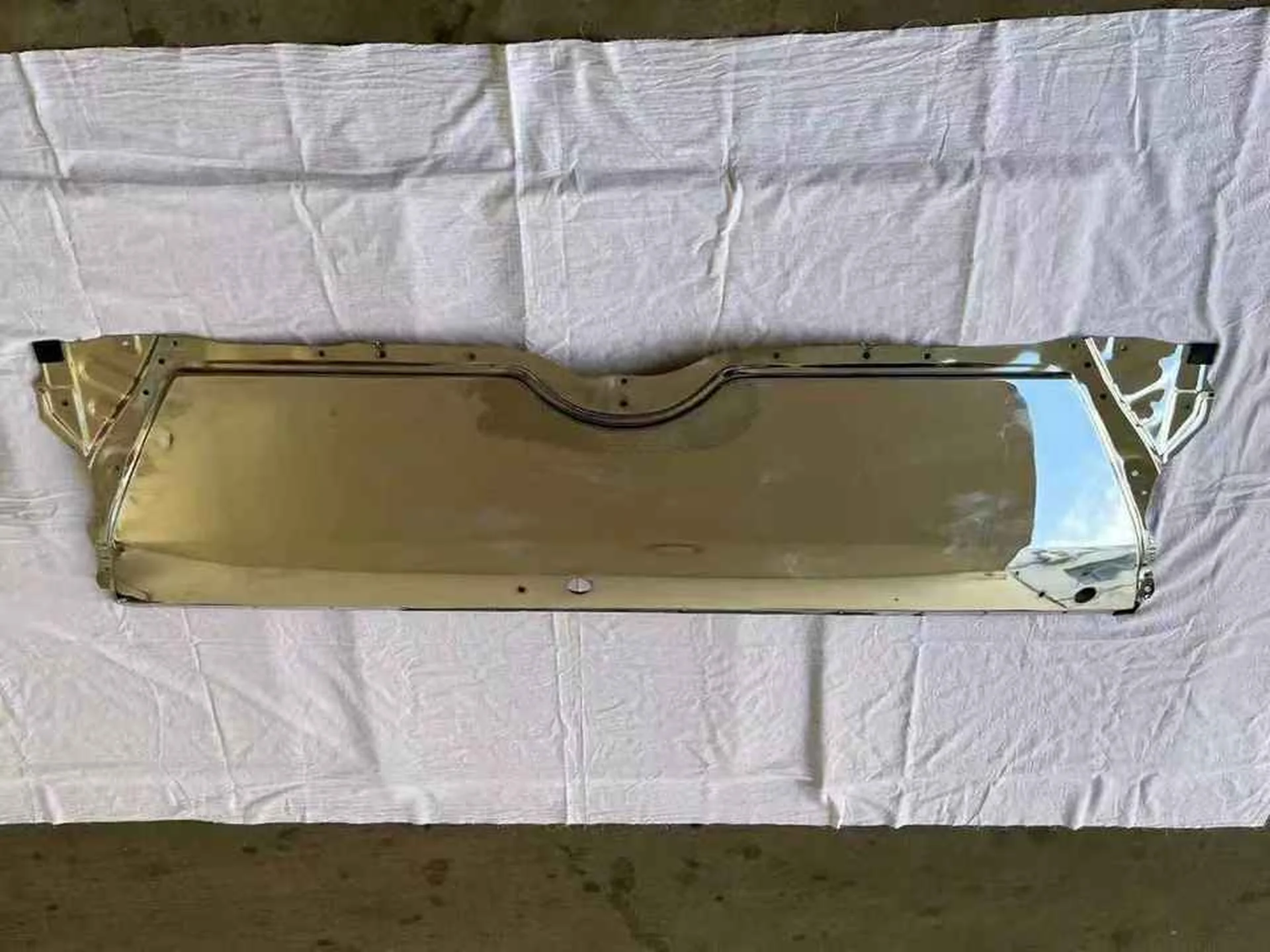 170CM Chrome / Black Metal Front Panel / Garnish for Hino 300 Dutro