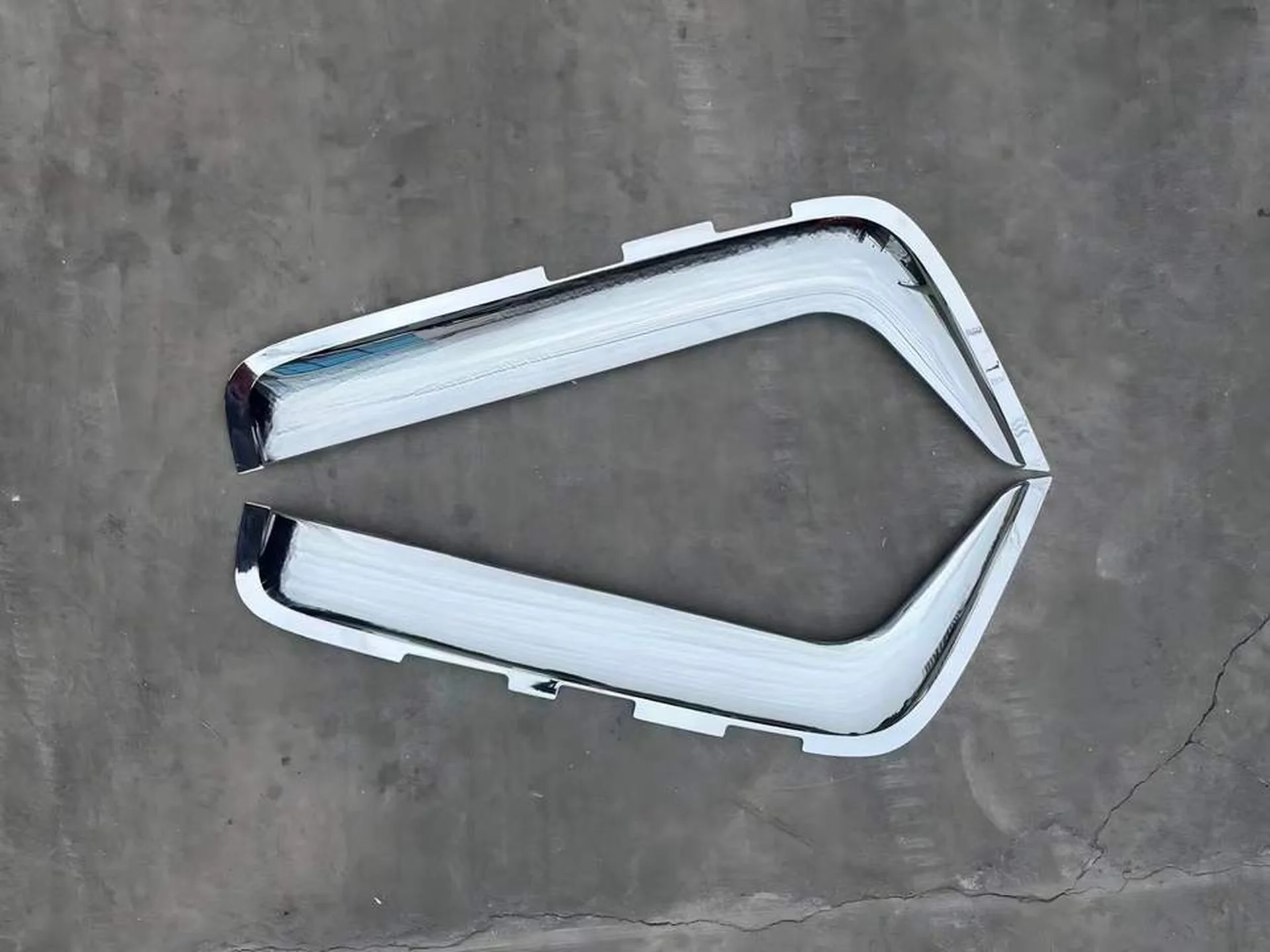 Chrome Plastic Rain Shield / Visor for Hino New Mega 700