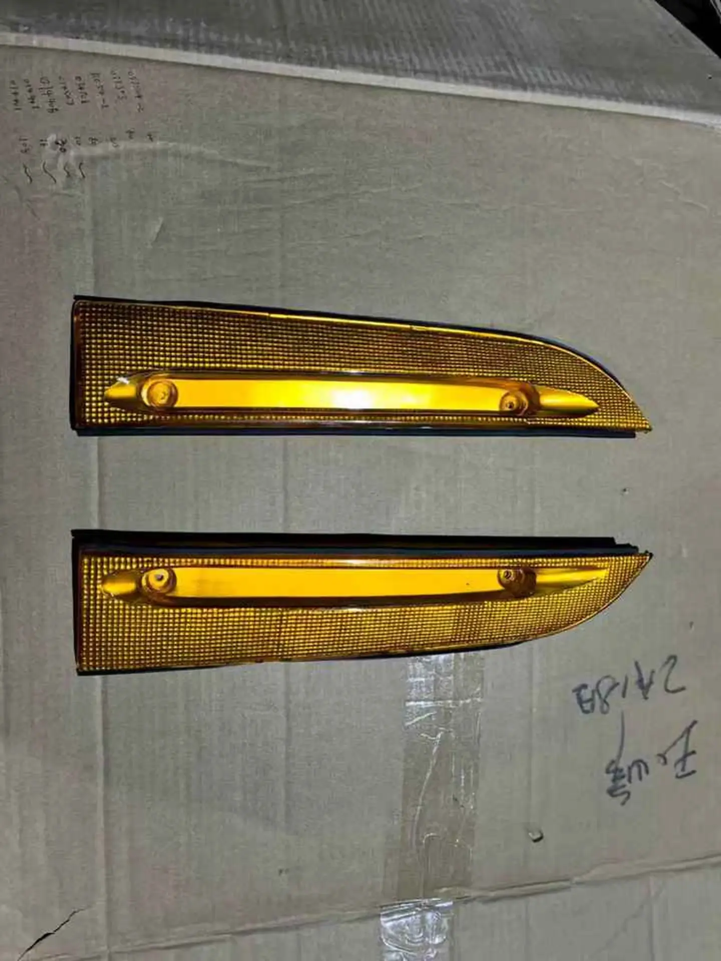 37*8CM White / Yellow Plastic Trim / Cover for Isuzu NPR 100P