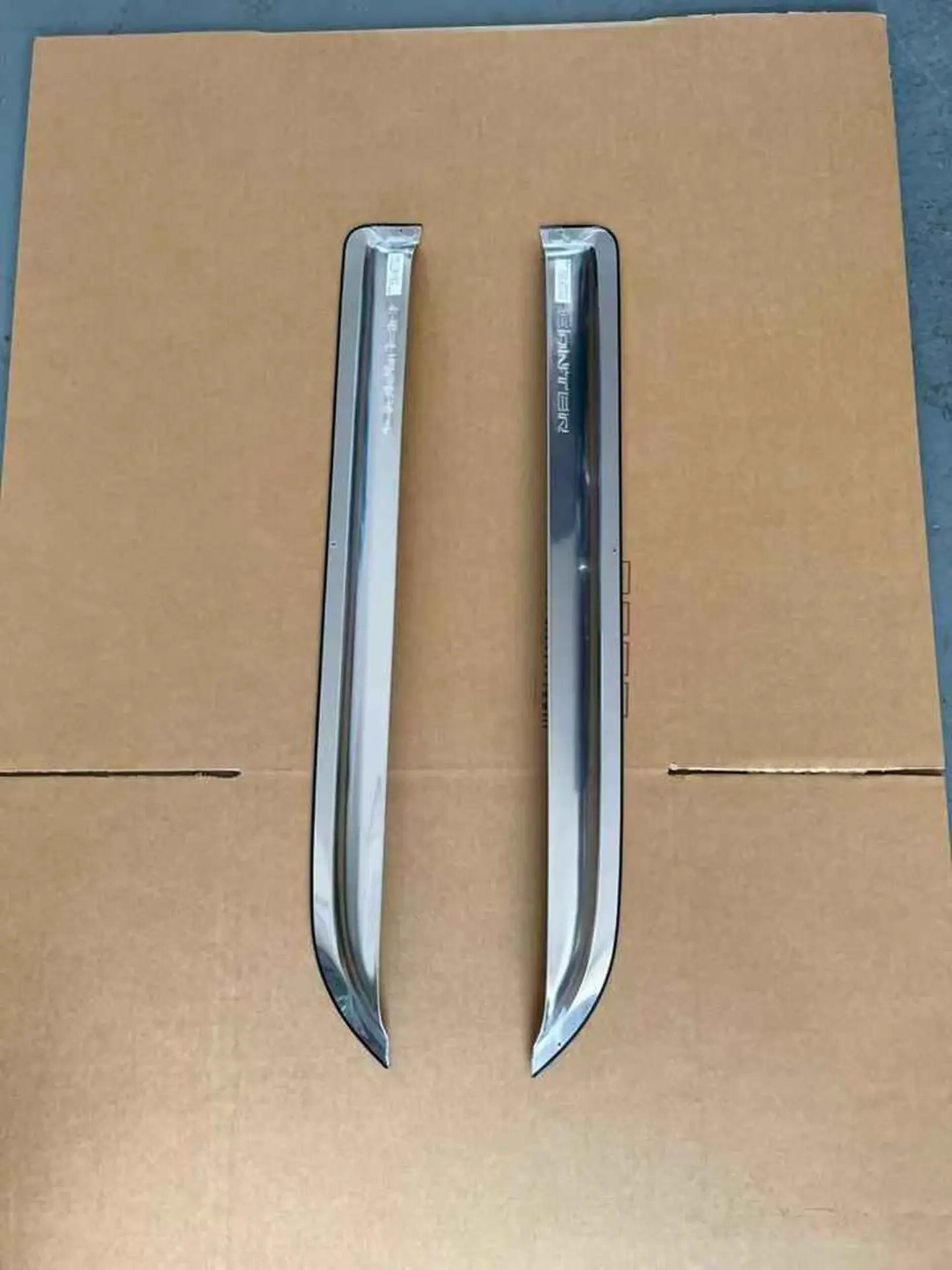 Chrome Plastic Rain Shield / Visor for Mitsubishi FE647 / FE511