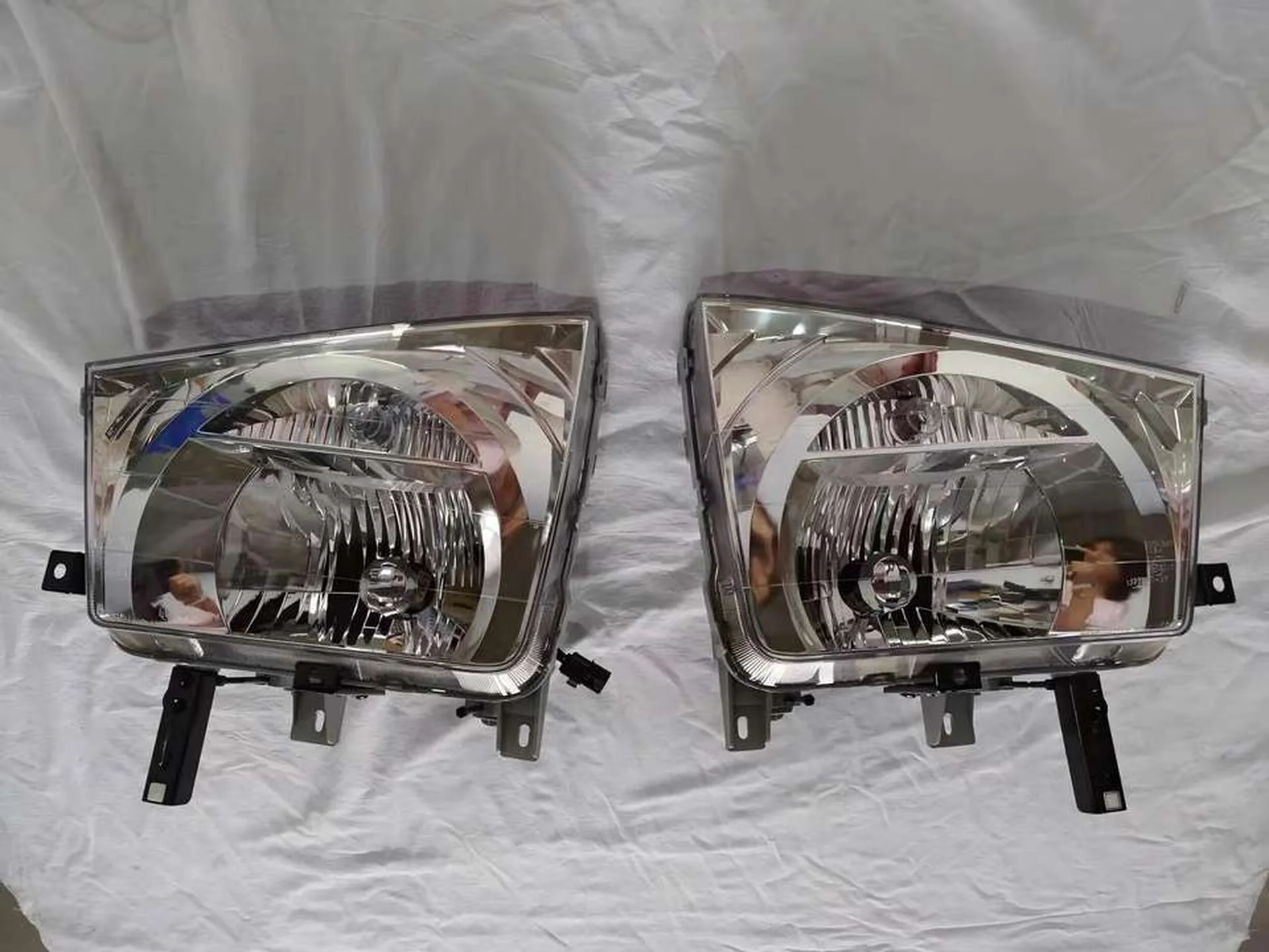 Chrome Plastic Head Lamp for Hyundai (92101-56000, 92102-56000)