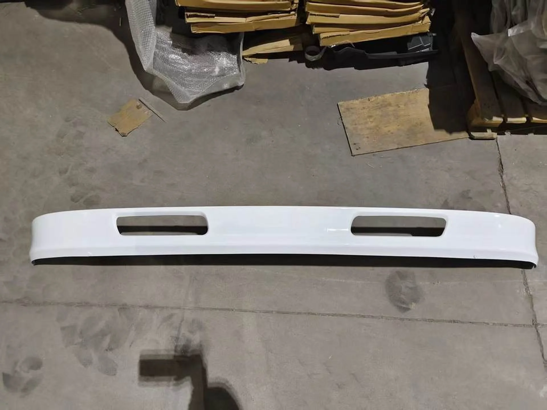 Chrome / White Plastic / Iron Bumper for Hino Mega 500